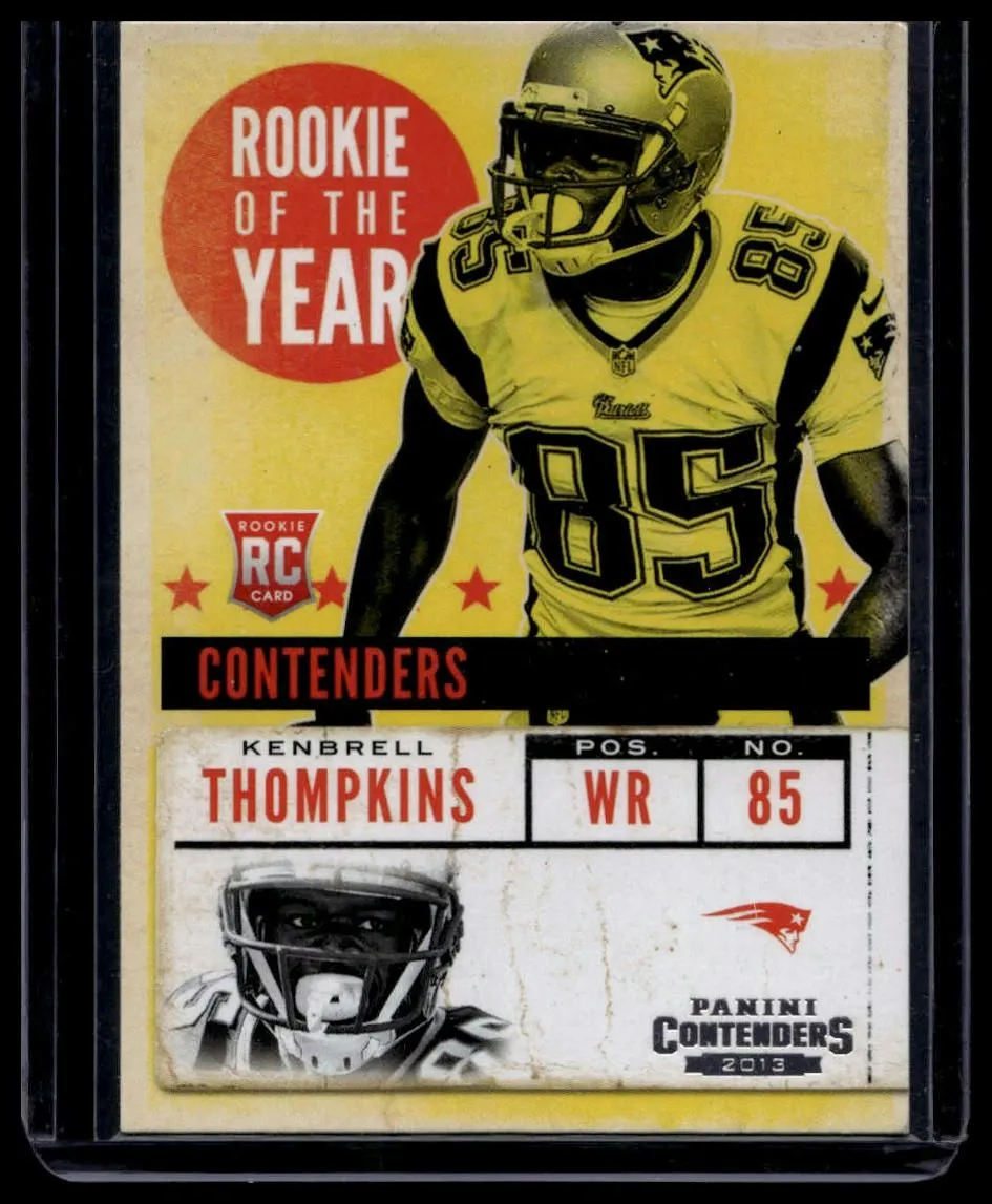 Product image for 2013 Panini Contenders Rookie of the Year Contenders #15 Kenbrell Thompkins