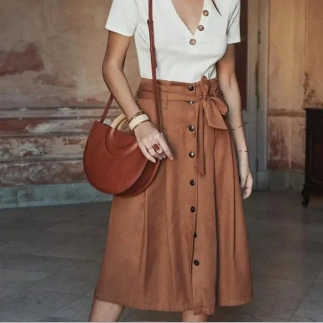 Product image for SEZANE JUPINE AMANDINE MIDI SKIRT