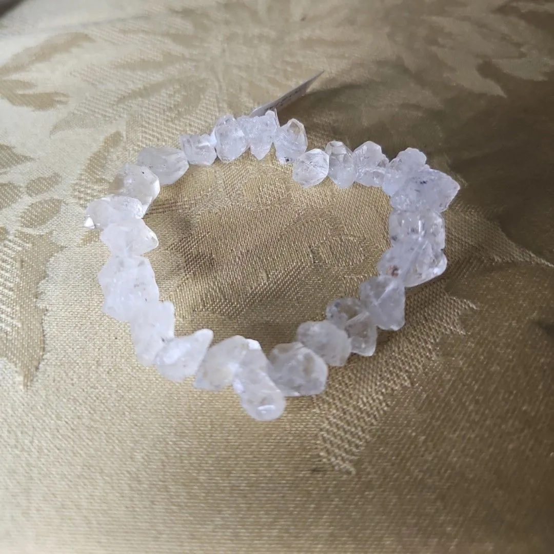 Product image for Bracelet Herkimer diamond quartz with uv reaction