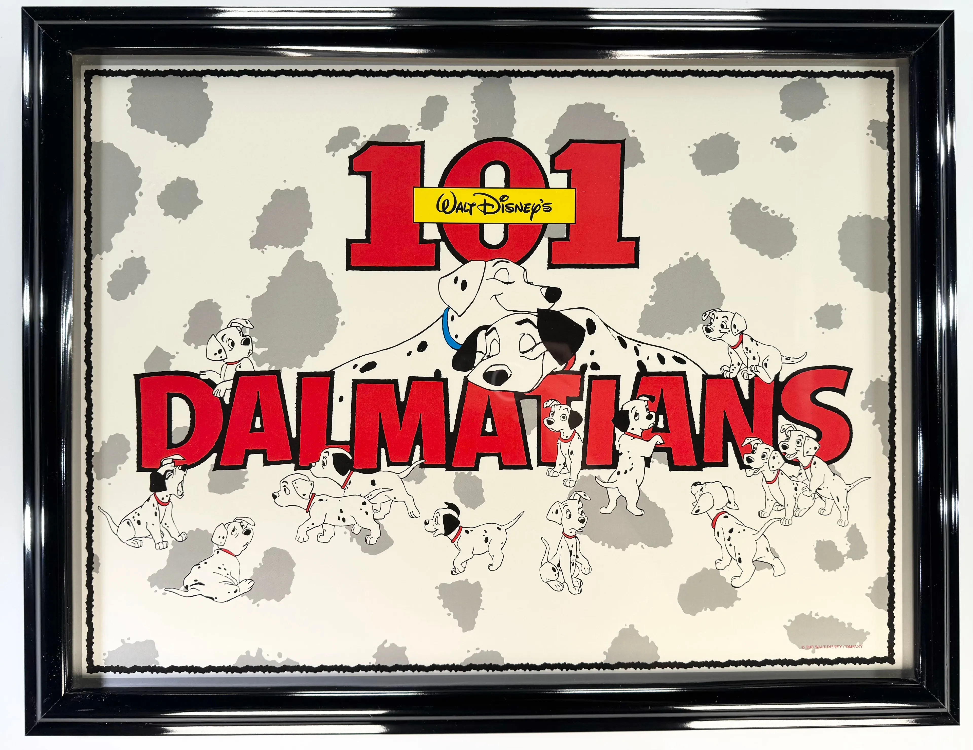 Product image for 101 DALMATIONS Framed Fine Art Poster Print Walt Disney 19.75 x 25.5 Dog Puppy