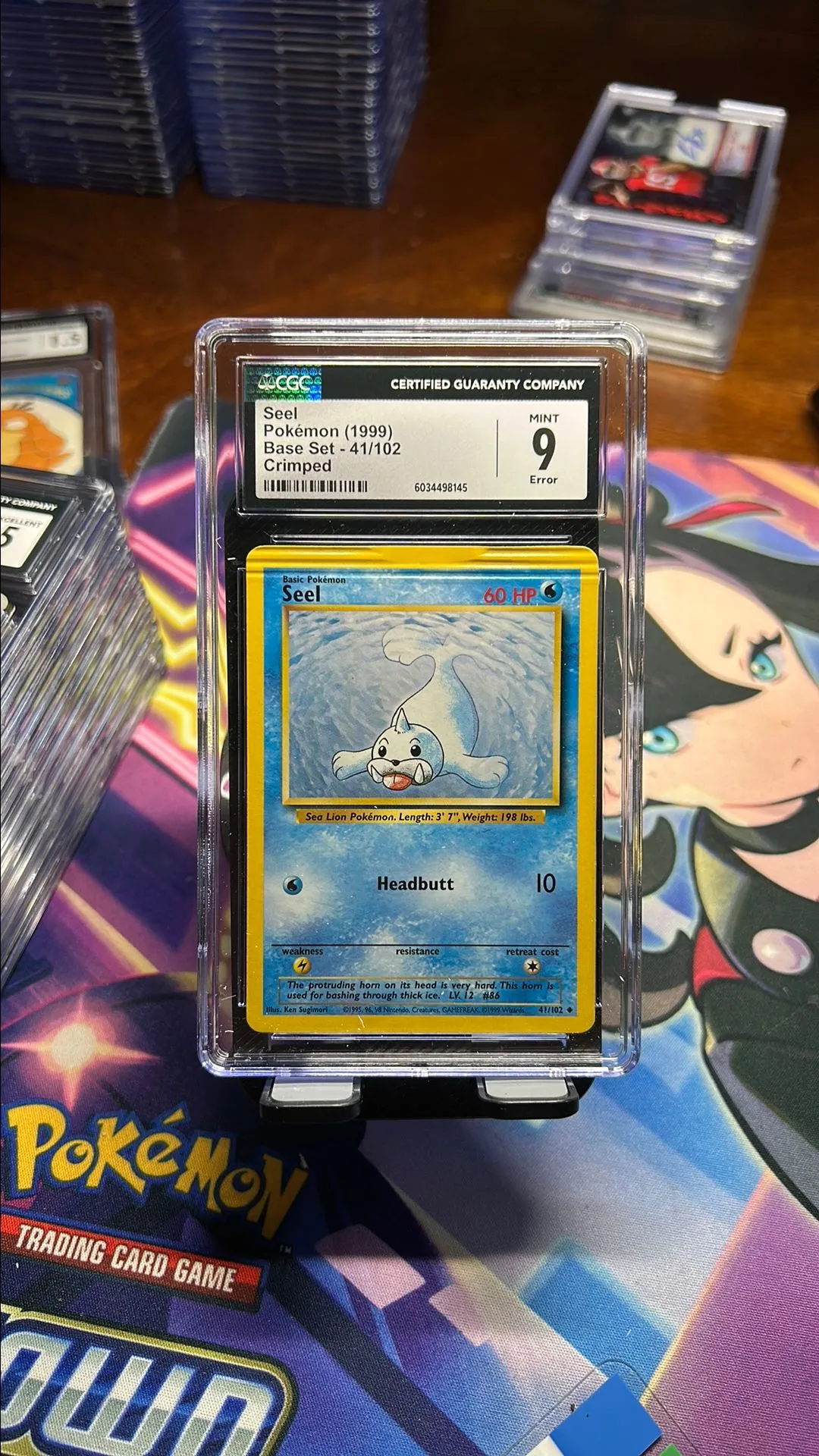 Product image for Base Set Seel - Heavy Crimp Error CGC 9