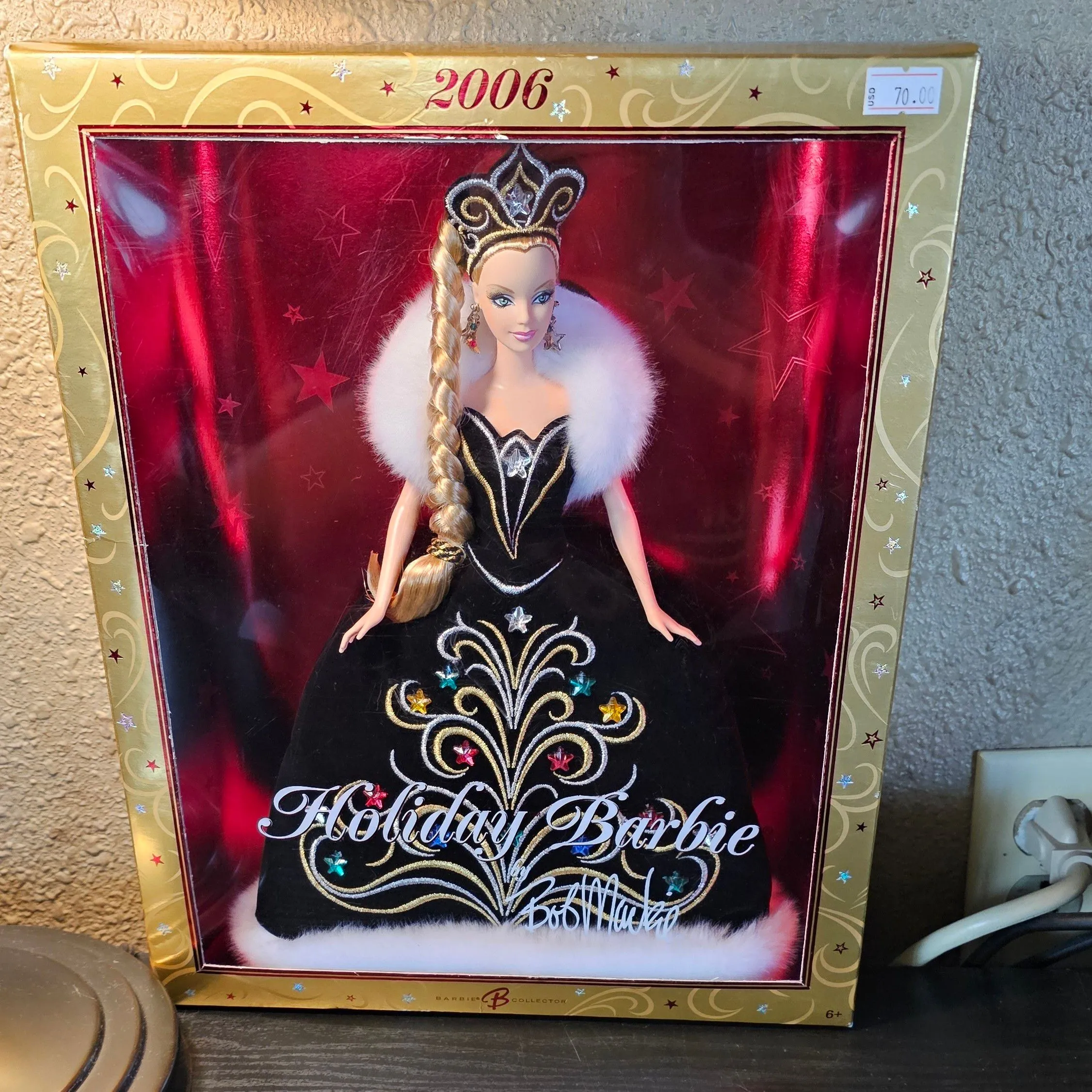sachin and babi light blue dress 2006 Holiday Barbie Doll by Bob Mackie