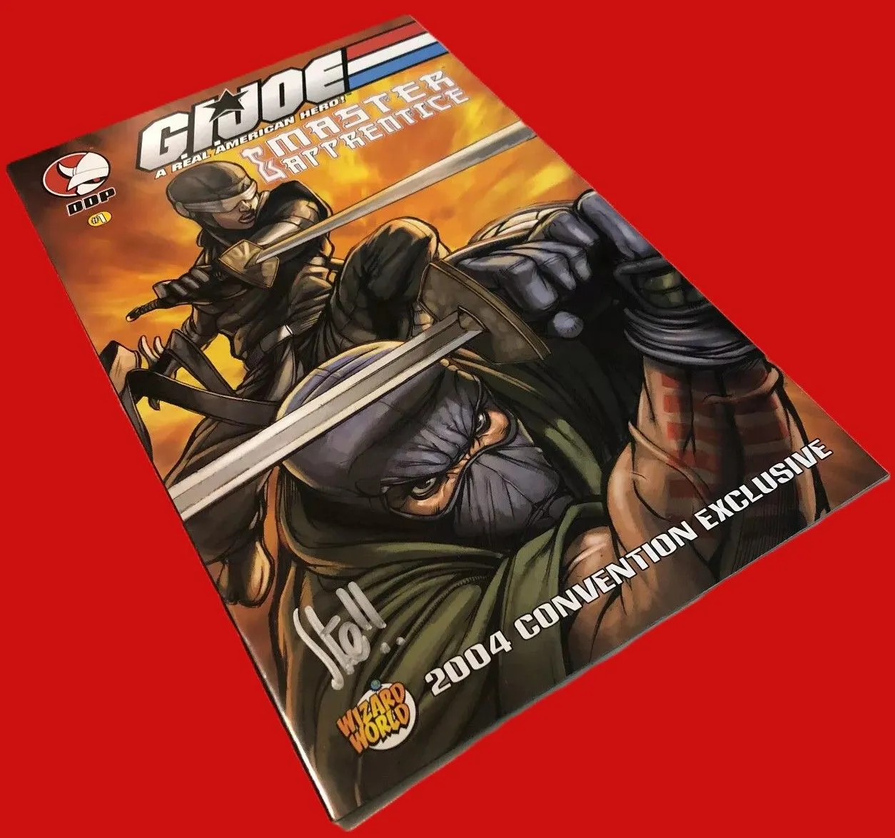 Product image for #🔥 0 SIGNED/COA GI JOE MASTER & APPRENTICE #1 '2004 WIZARD WORLD CONVENTION EXCLUSIVE SIGNED STEFANO CASELLI
