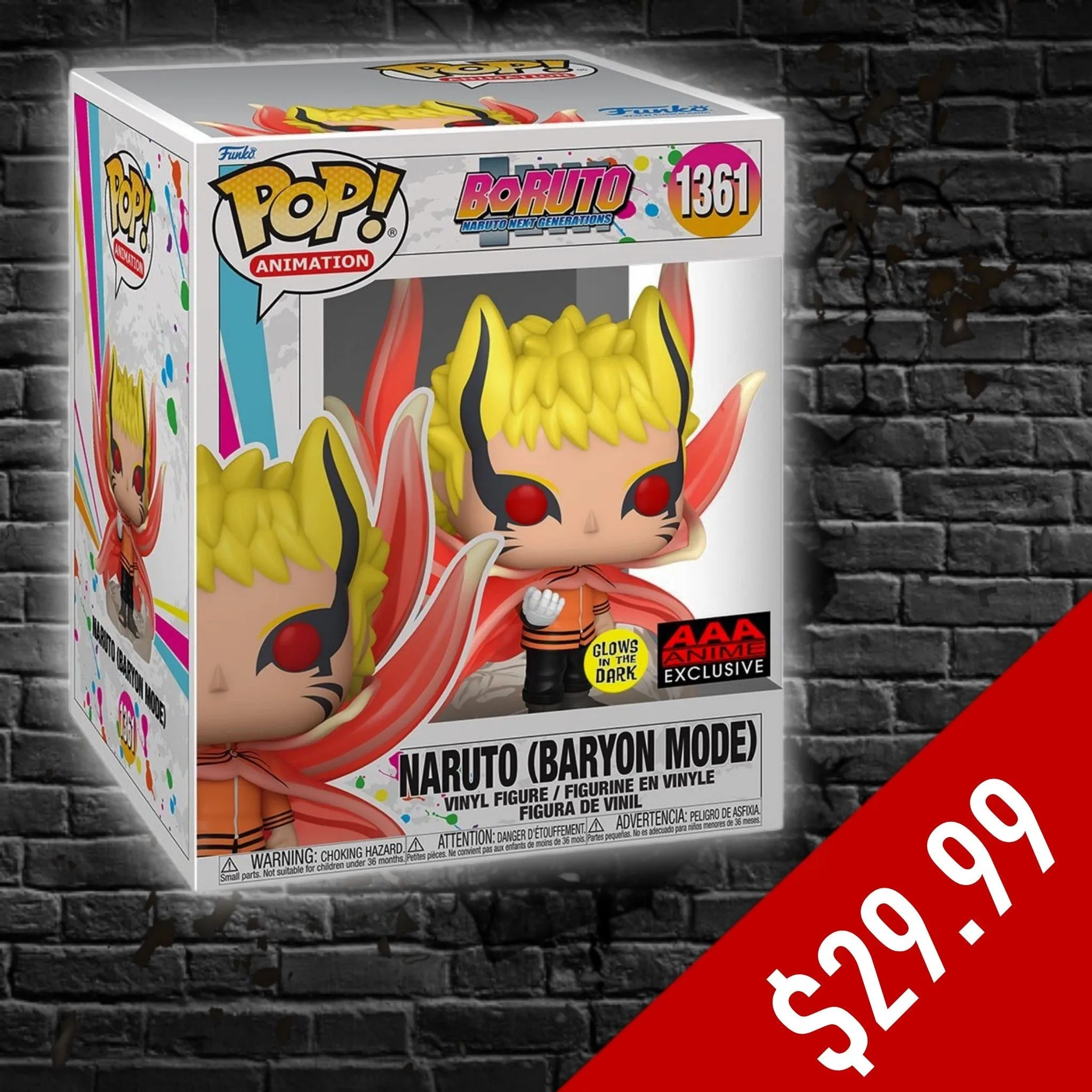 Product image for Anime: Boruto - Naruto Baryon Mode Gitd 6 Inch Vinyl Figure AAA Anime Exclusive