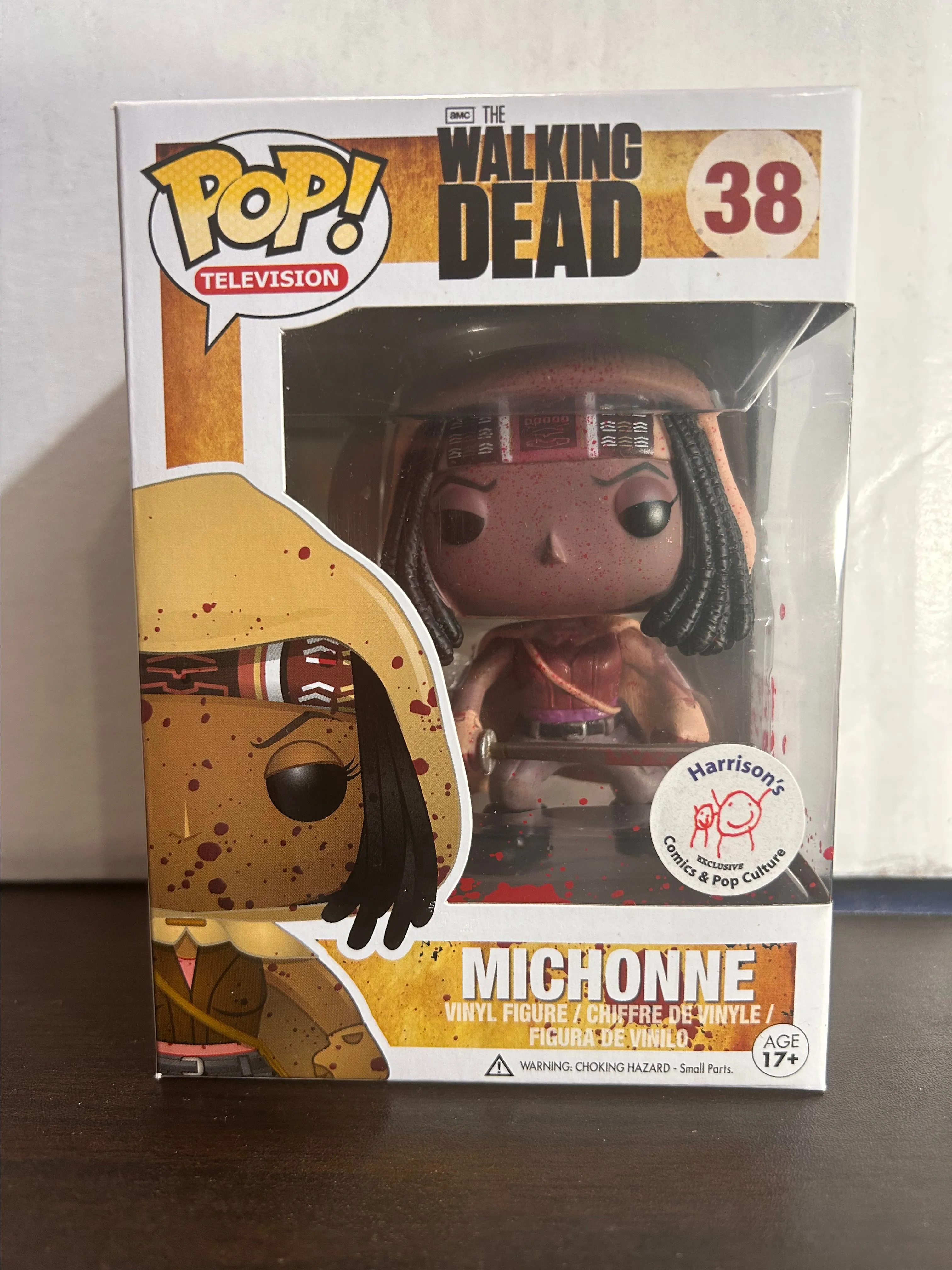 Product image for Michonne Bloody Harrison’s Excl The Walking Dead Vaulted Funko Pop 38 W Prot