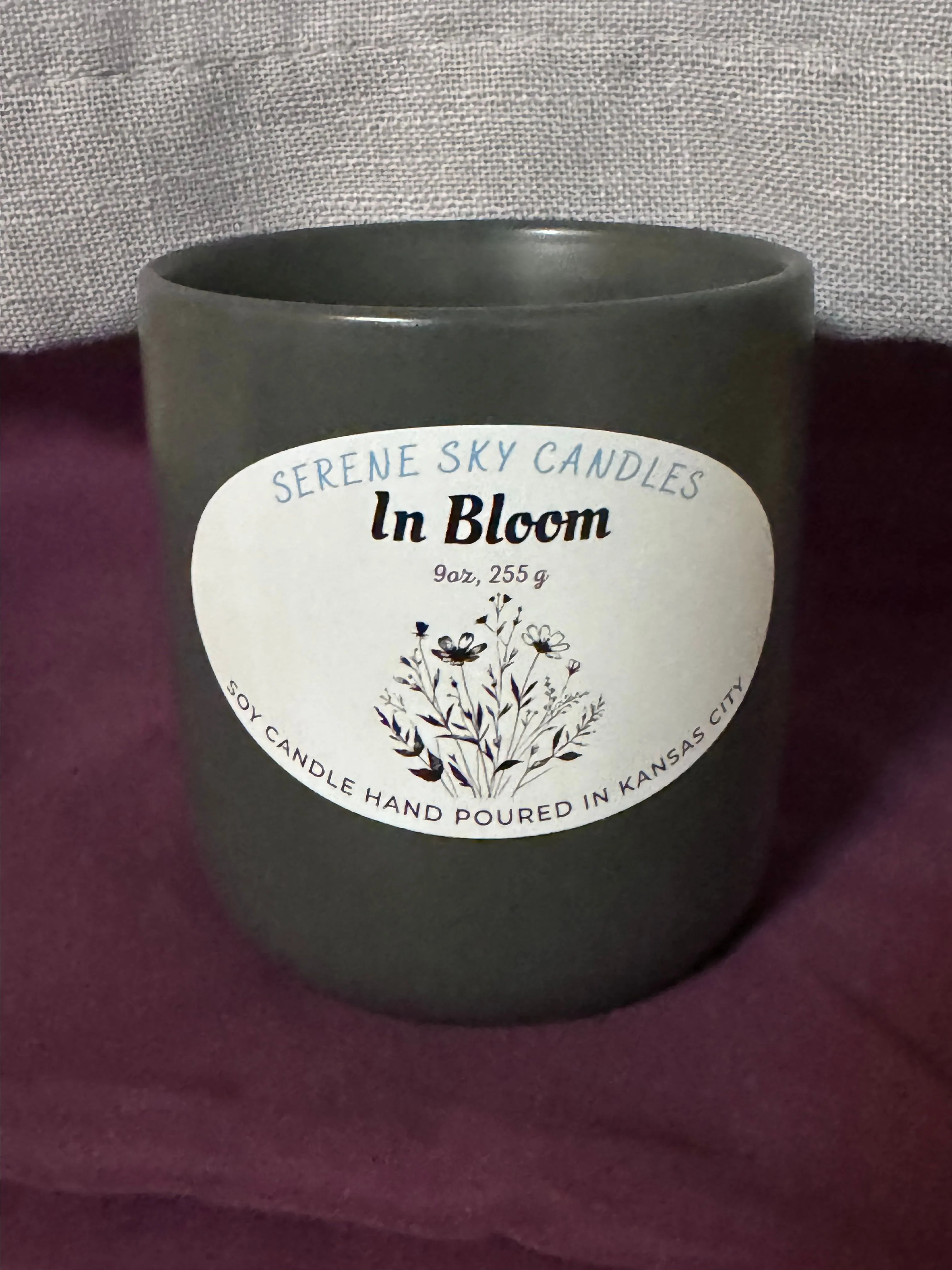 Product image for "In Bloom" Candle: Charcoal