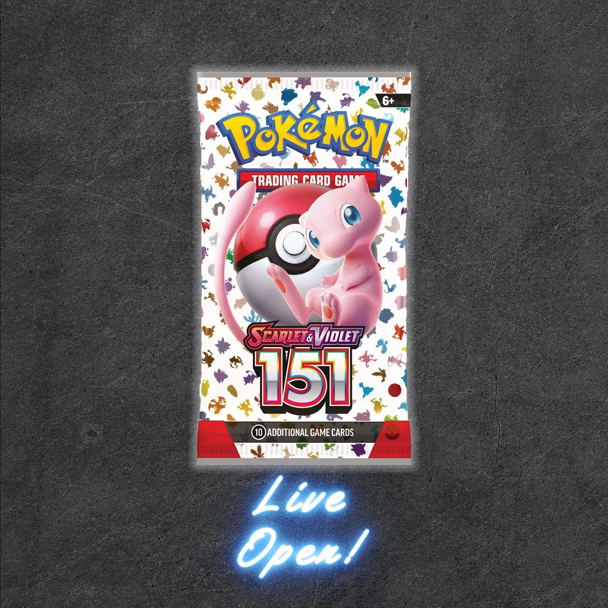 Product image for Pokémon Scarlet & Violet 151 Booster Pack (Live Open)