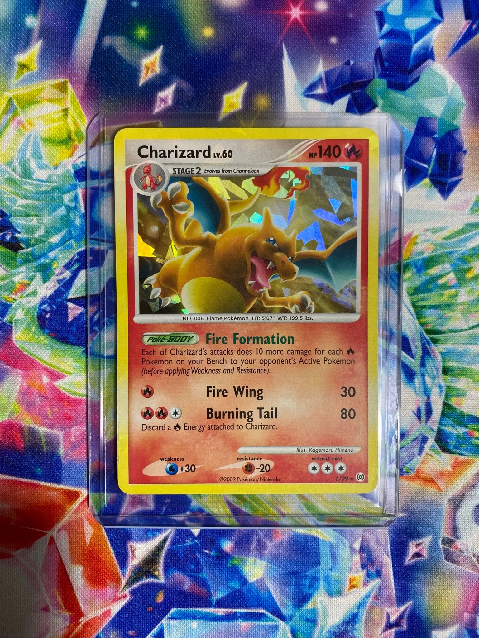 charizard pokemon card 2009 PSA 6 Charizard Holo Cracked Ice