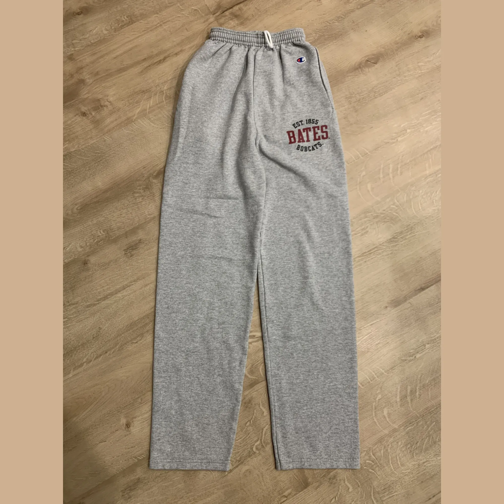 Product image for Champion Bates College Bobcats Gray Sweatpants Men's XS Xtra-Small Pants Pockets Drawstring Collegiate