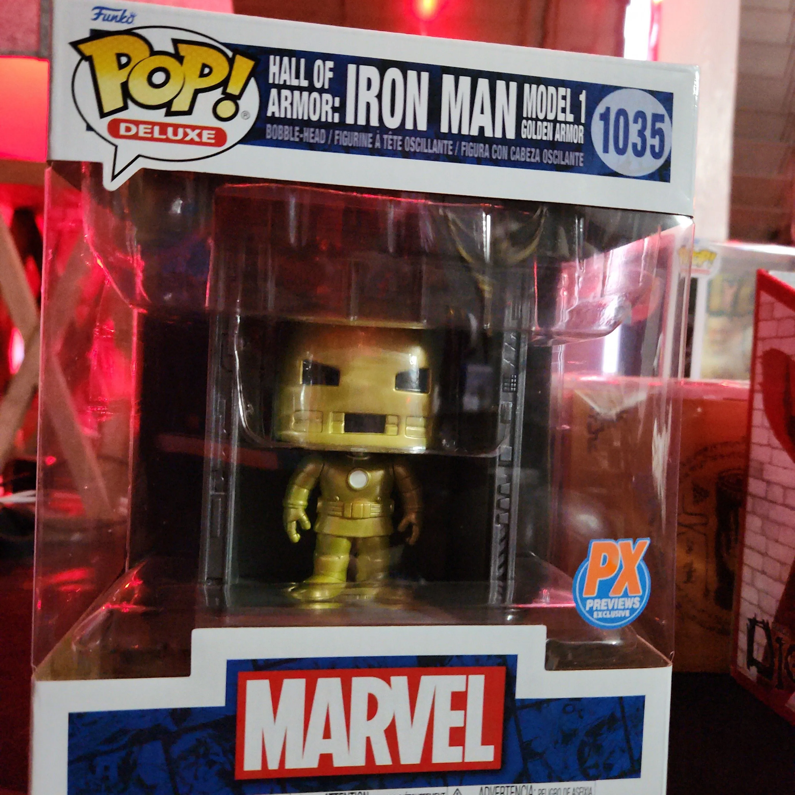 Product image for Marvel Iron Man Hall of Armor Mdl. 1 Dlx.Pop! Figure - PX: