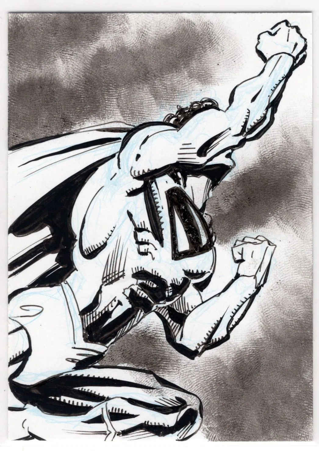Product image for A. ORIGINAL b&w Art on Sketch Card! Superman