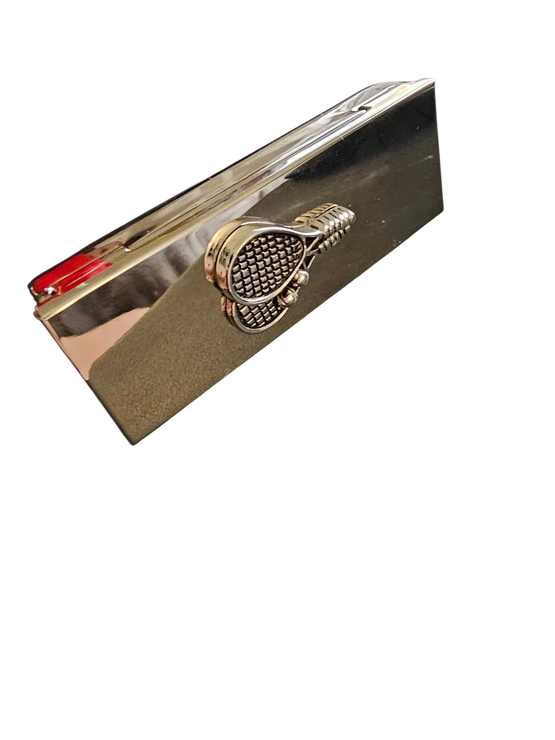 Product image for #12 - Vintage Tennis Themed Mirrored Lipstick Case