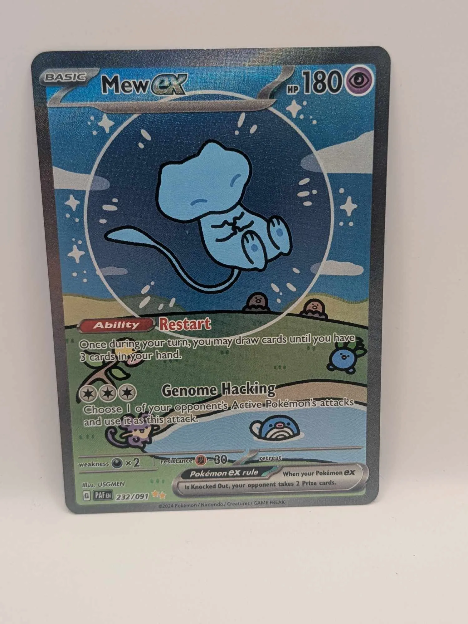 Product image for Mew EX 232 Paldean Fates Special Illustration Rare