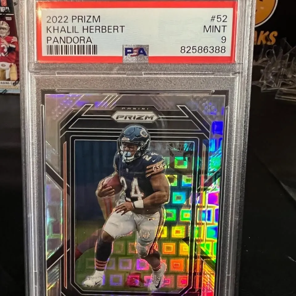 Product image for 2022 Panini Prizm Khalil Herbert 52 Pandora PSA MINT 9