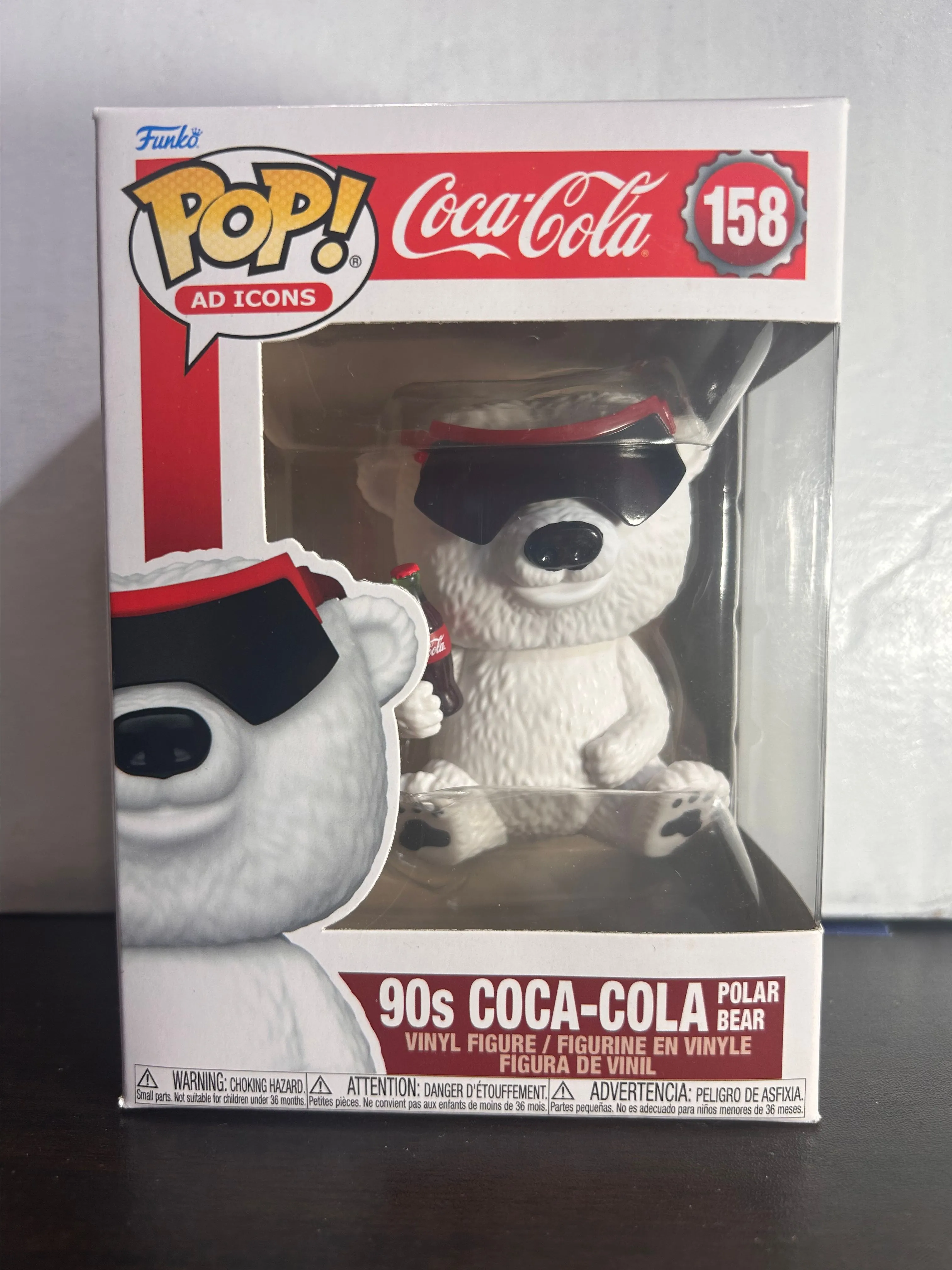Product image for Coca-Cola Polar Bear As Icons Vaulted Funko Pop 158 With Protector