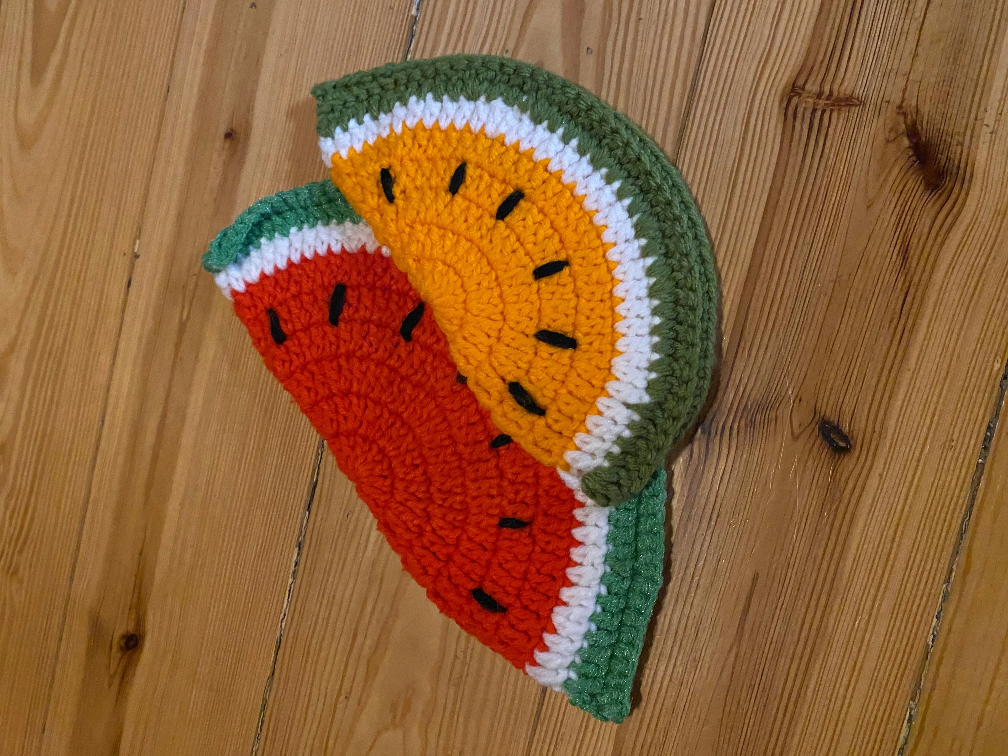 Product image for 25.  Crocheted Watermelon Hot Pads