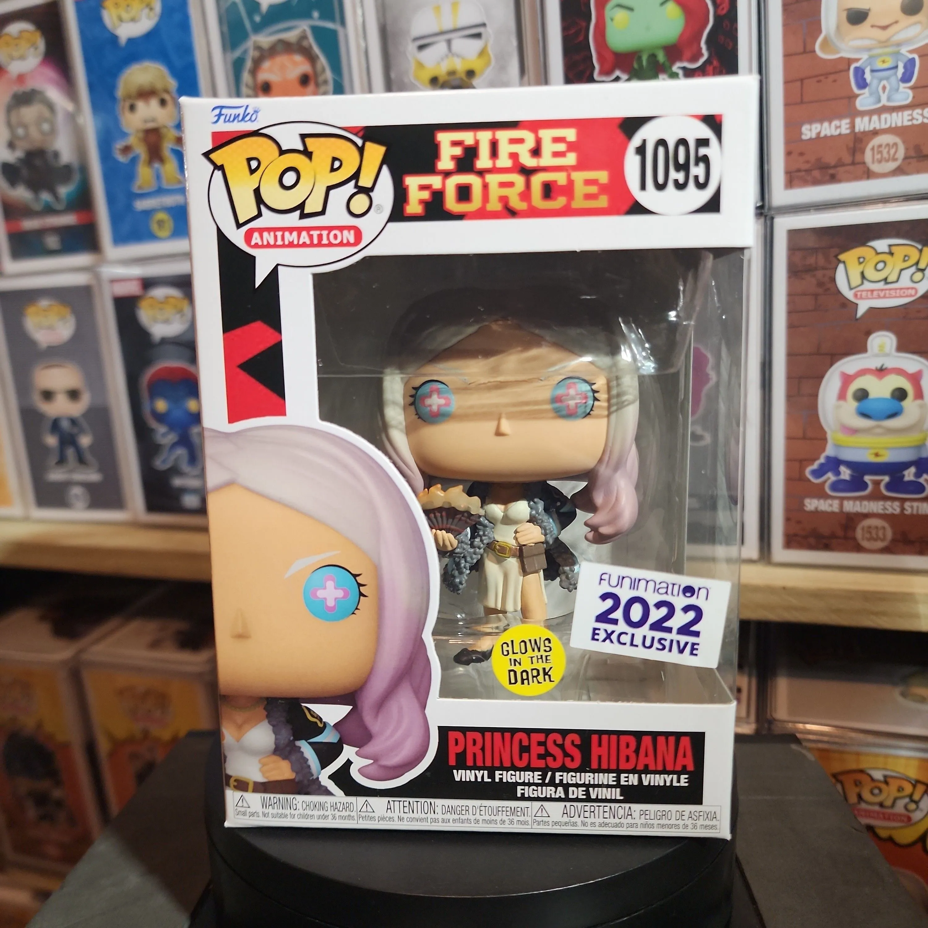 Product image for Funko POP! Fire Force #1095 Princess Hibana [Funimation 2022 Excl, GITD]