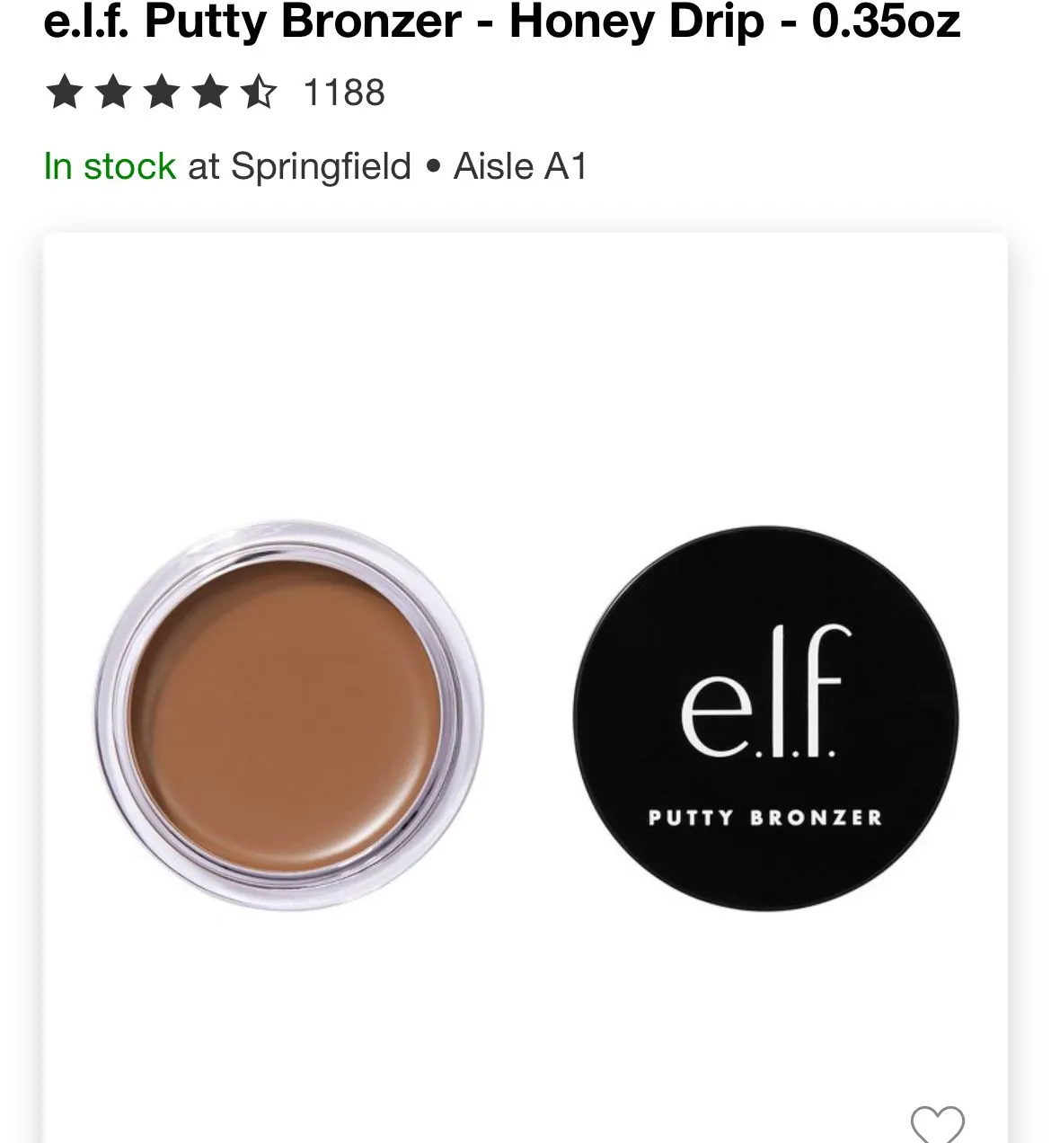 Product image for ELF putty bronzer