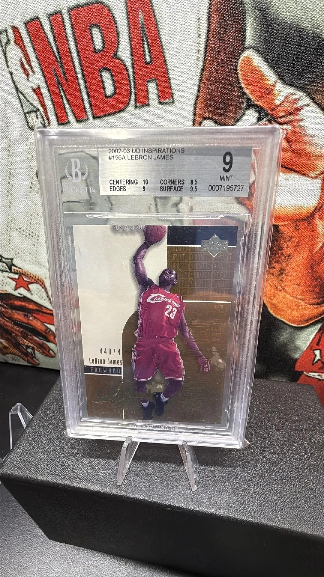 Product image for Lebron James 2003/04 inspirations rookie Beckett 9 440/499