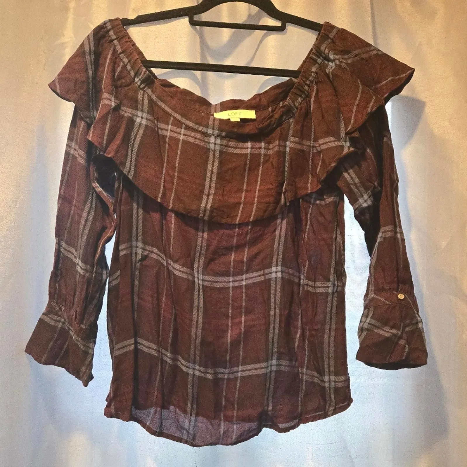 Product image for Loft Plaid Blouse