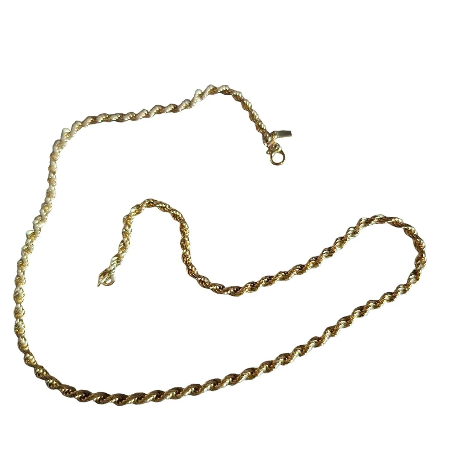 Product image for Vintage Monet Goldtone Twisted Rope Chain Necklace