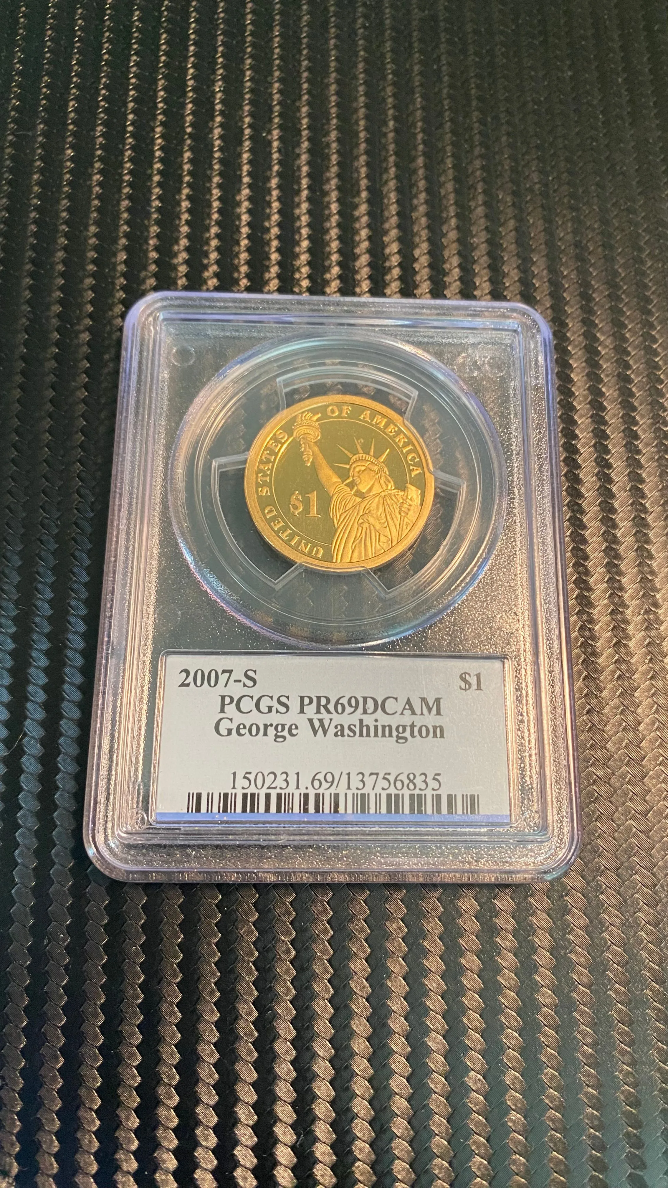 Product image for 2007-S GEORGE WASHINGTON PCGS PR69DCAM