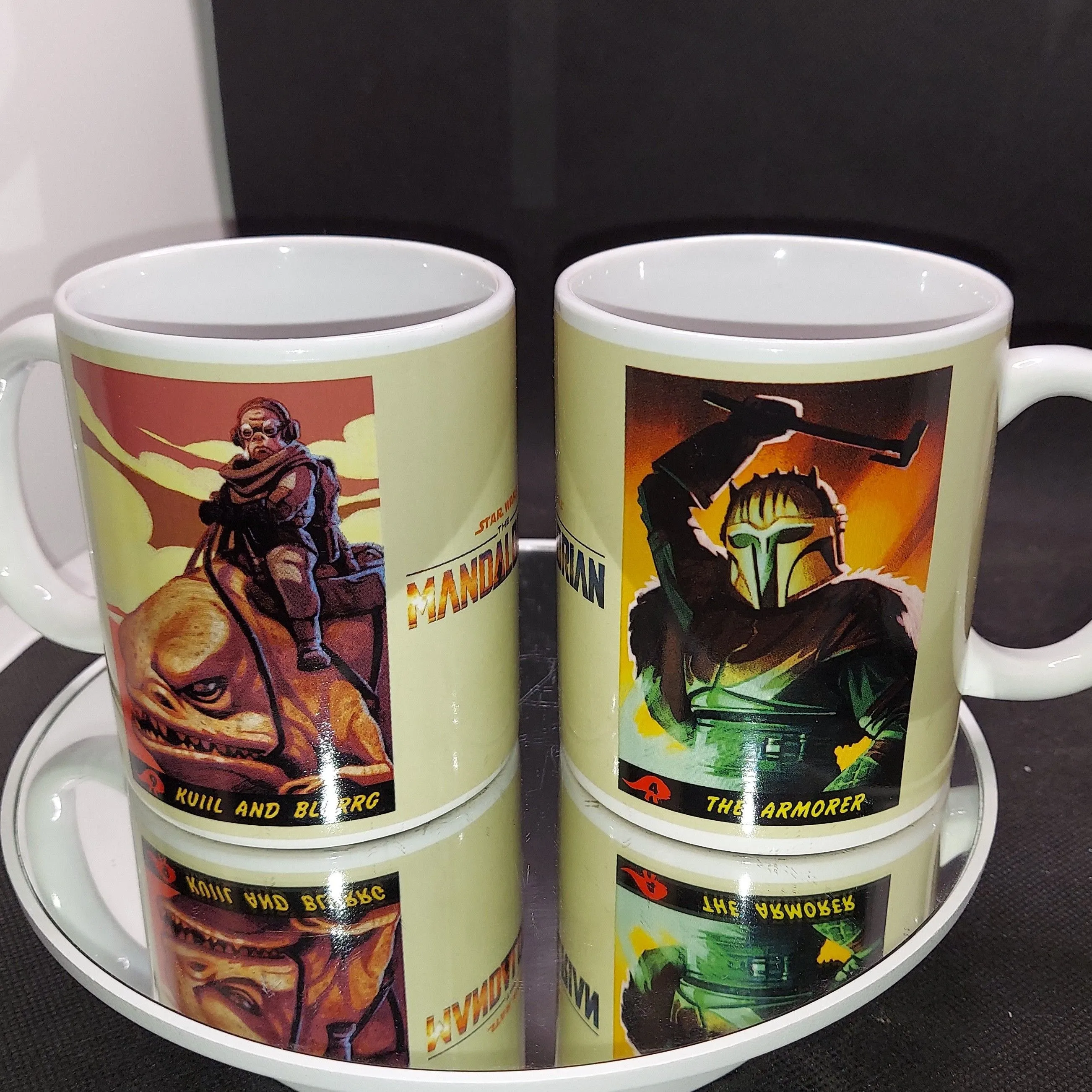 Product image for 2020 Star Wars The Mandalorian Coffee Tea Mugs The Armorer and Kuiil And Blurrg