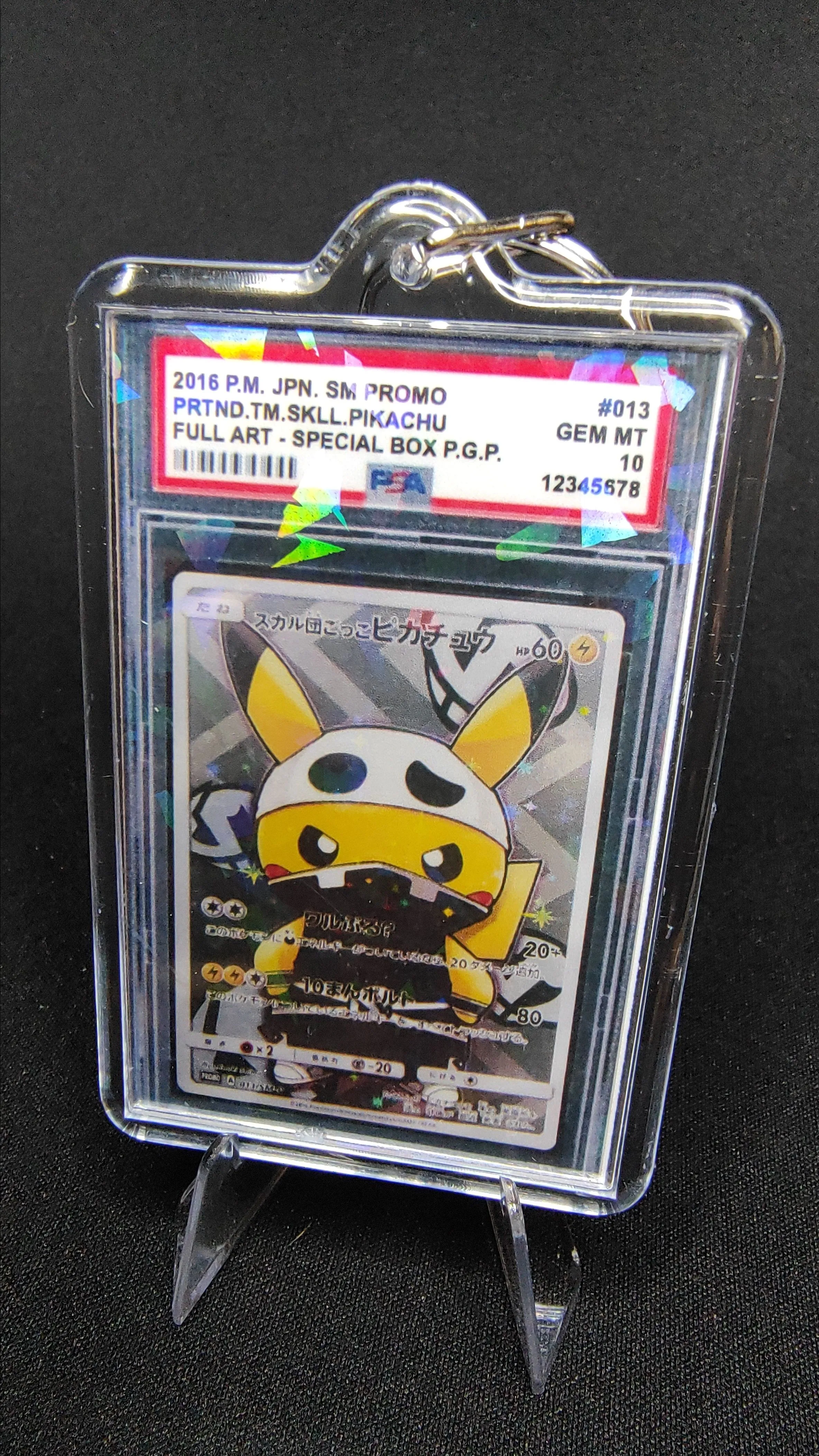 (2016) Pokemon Keychain - Poncho Wearing Pretend Team Skull Pikachu #013 - SM Promo9