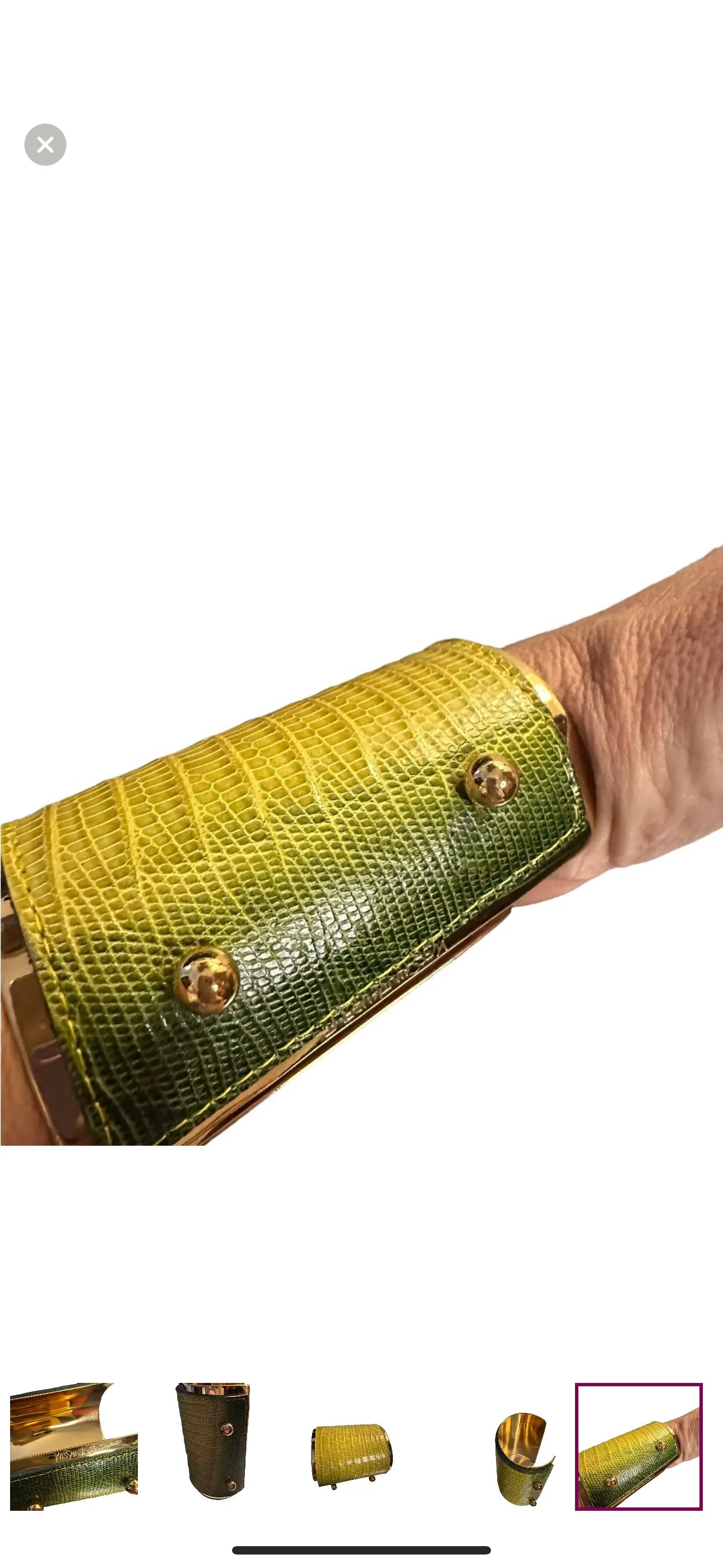 Product image for YSL Cuff Bracelet Lizard ombre
