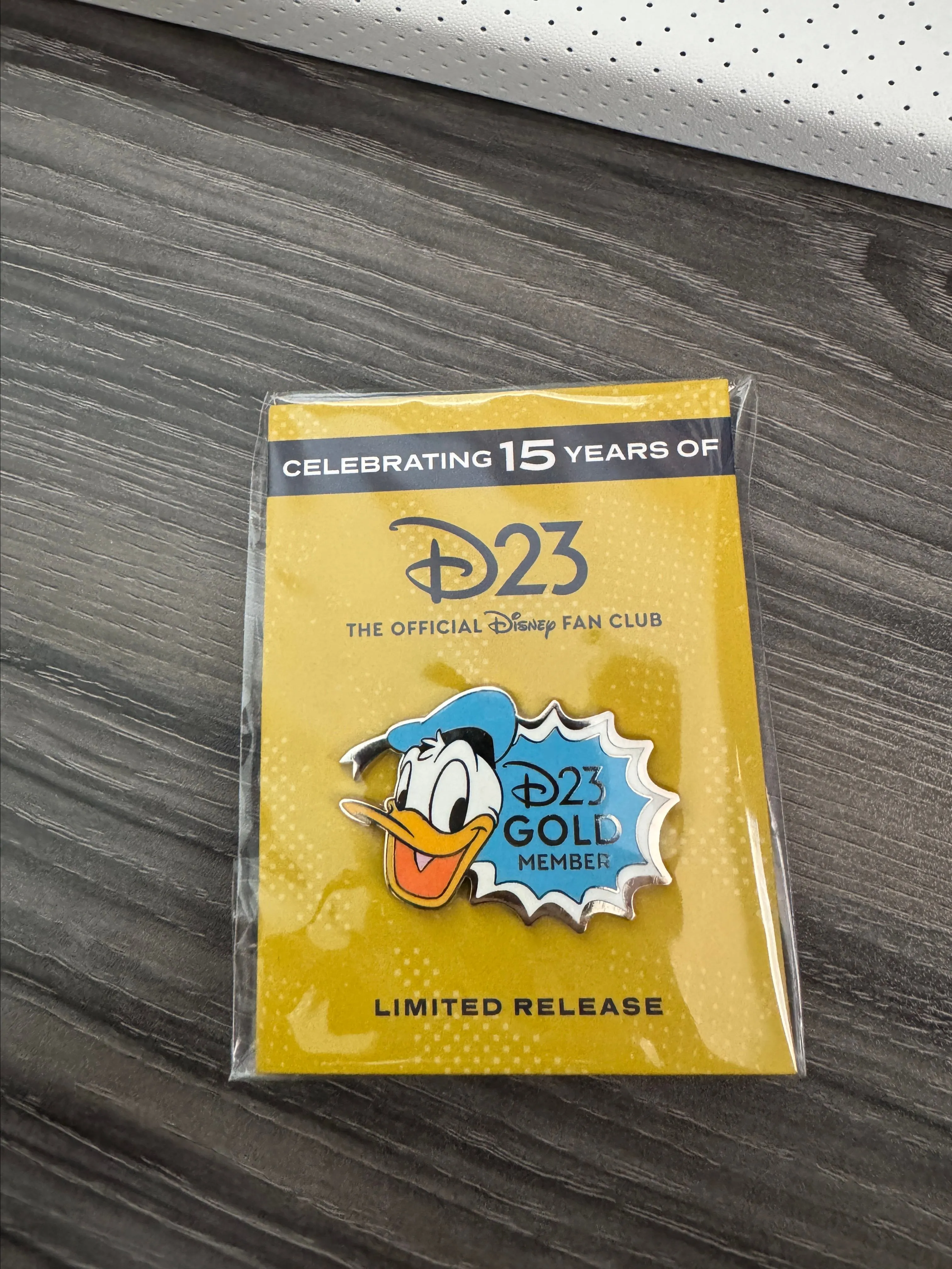 Product image for Disney D23 Gold Member Exclusive 15th Anniversary Donald Duck Pin LR