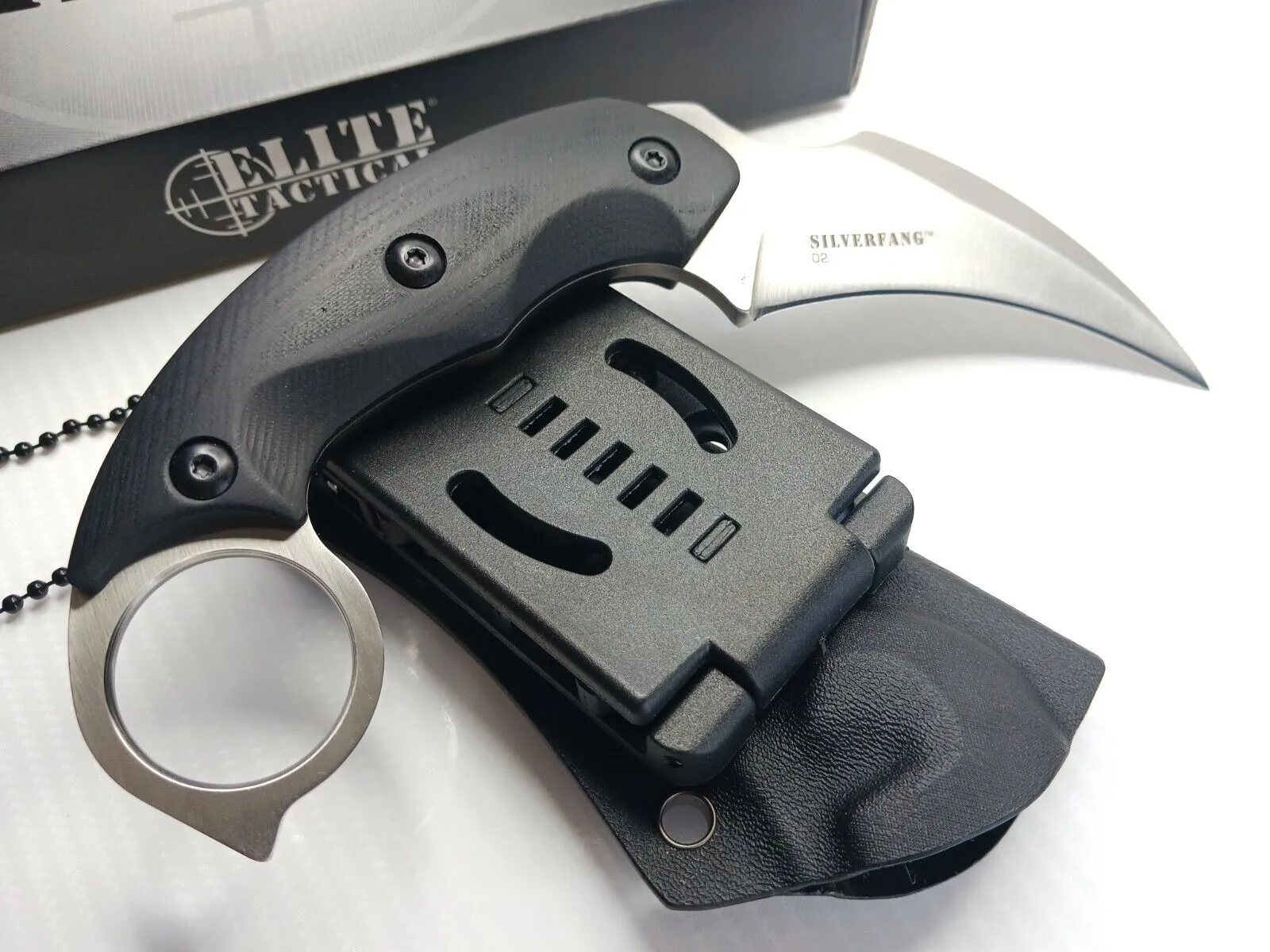 Product image for Karambit Micarta Full Tang D2 Fixed Blade Knife Horizontal Conceal Carry Kydex