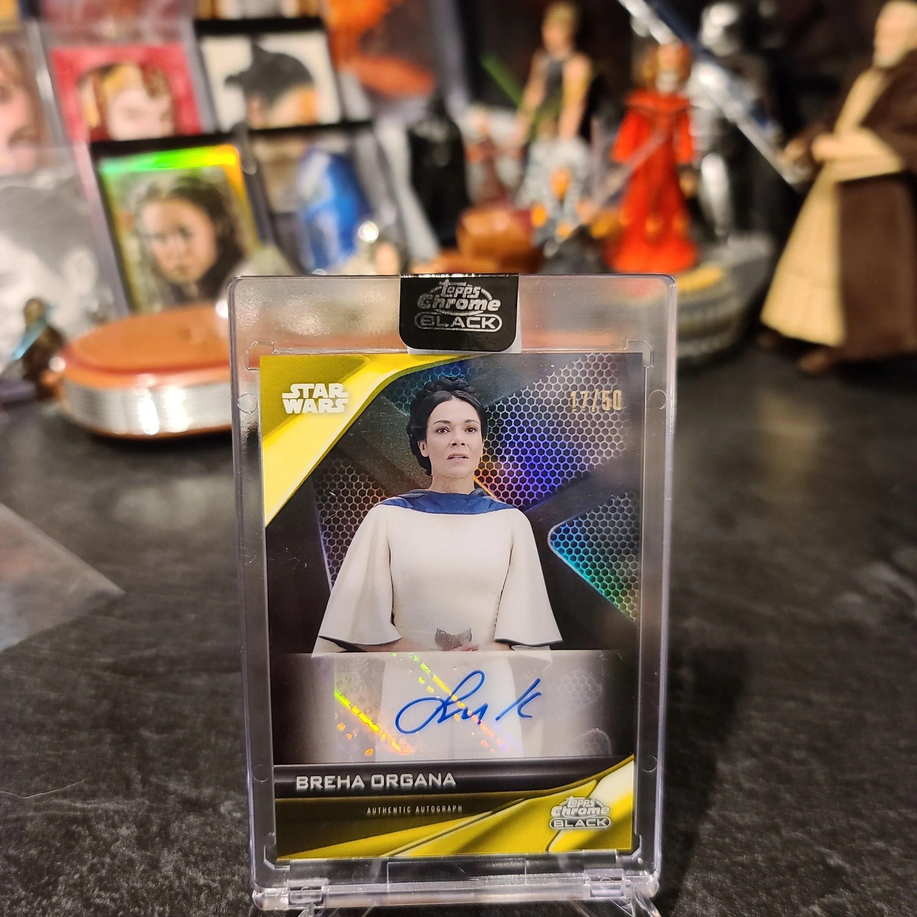 Product image for Breha Organa Topps Chrome Black Auto 17/50 Simone Kessel