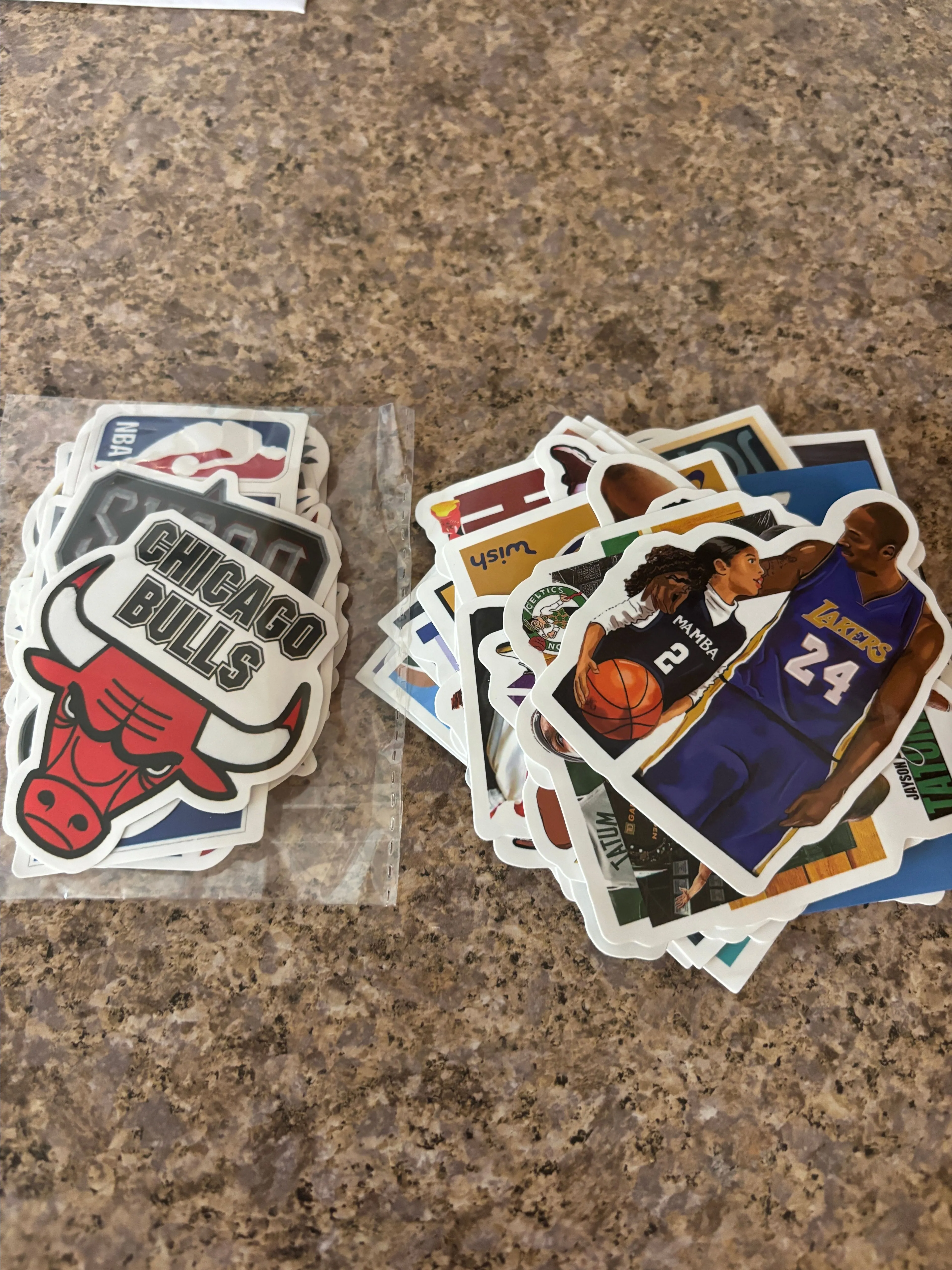 Product image for Randomized 7 pack NBA stickers
