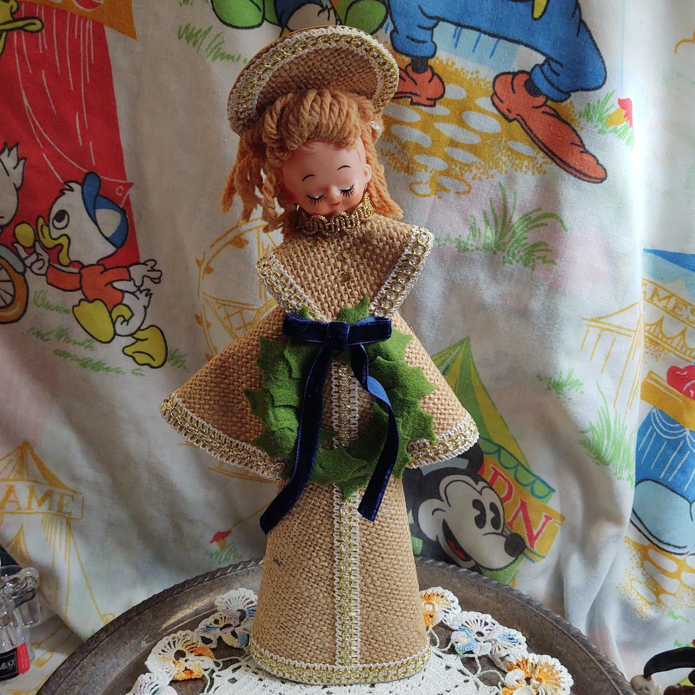 Product image for 12" Tall Tree Topper Angel in Burlap