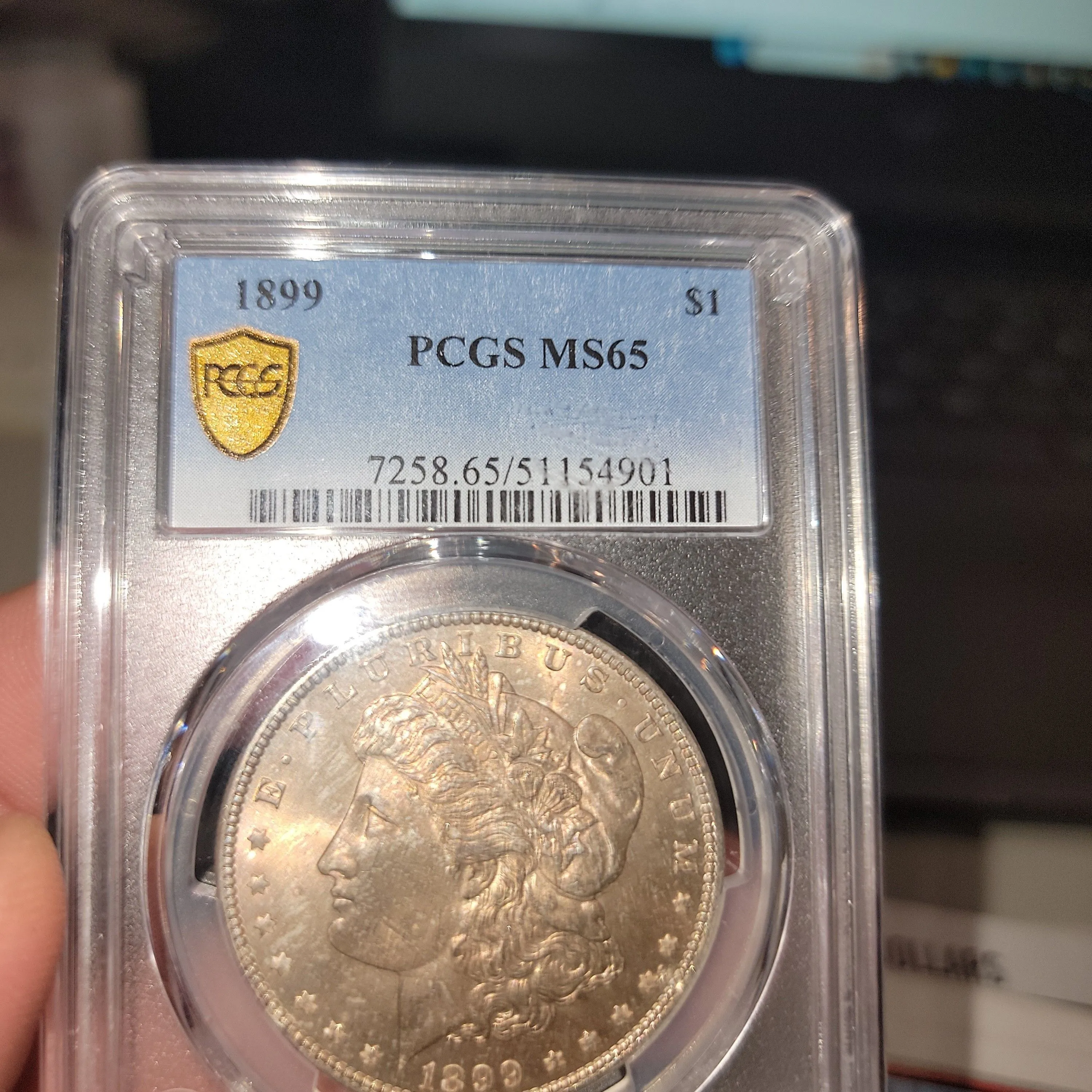 Product image for 🔥1899 MORGAN DOLLAR PCGS MS65🔥
