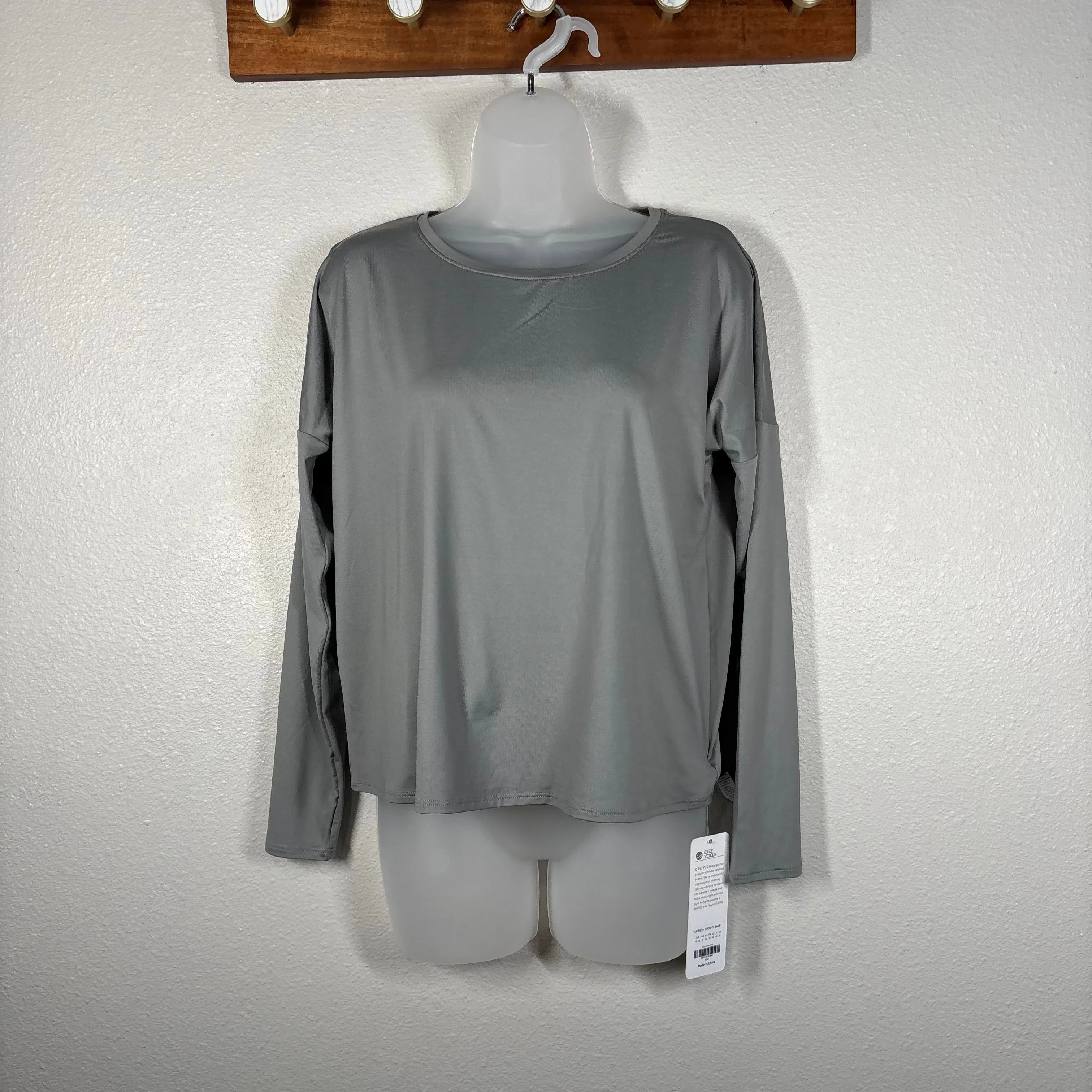 Product image for Crz Yoga Grey UPF50+ Long Sleeve Size XS