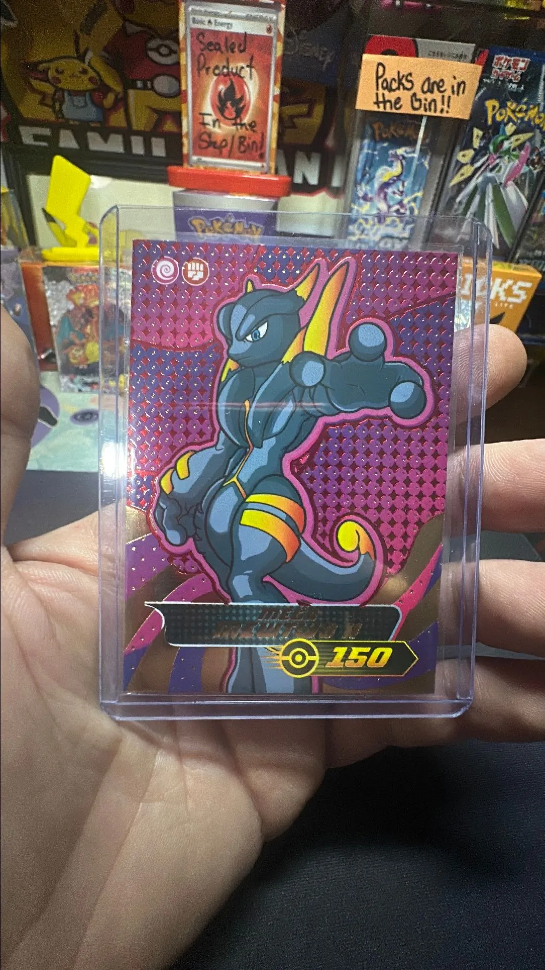 Product image for Raw Blue Pokédex shadow Mega Mewtwo X 9/9
