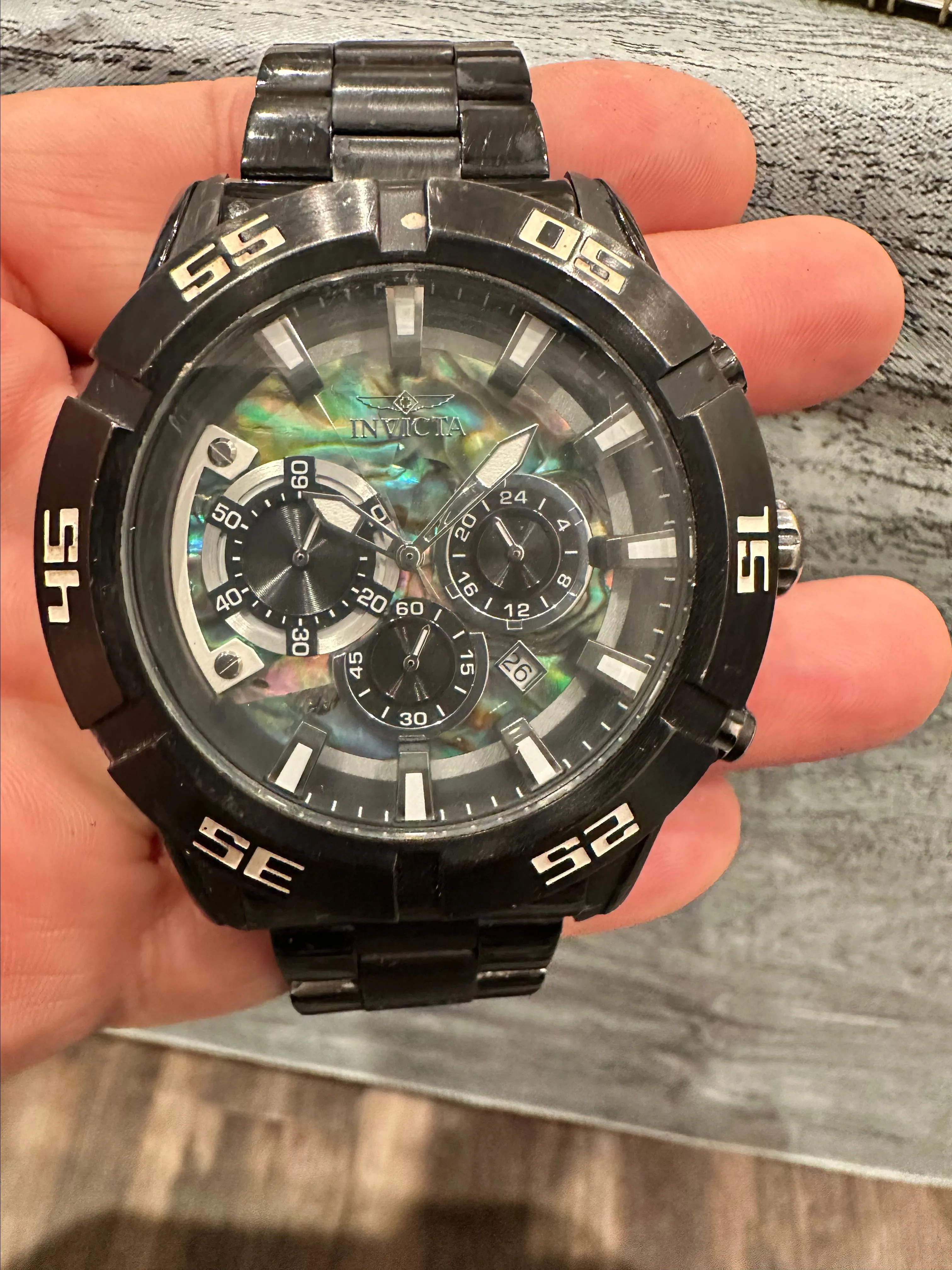 Product image for Invicta as shown on live watch and listen for description