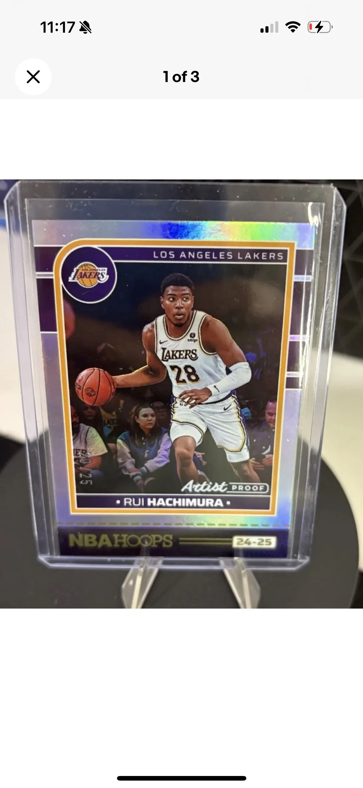 Product image for Rui hachimura /25 artist proof nba hoops