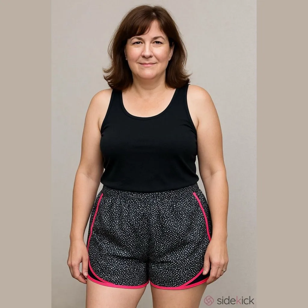 Product image for Women's Champion Black Speckled Athletic Shorts with Pink Trim XXL