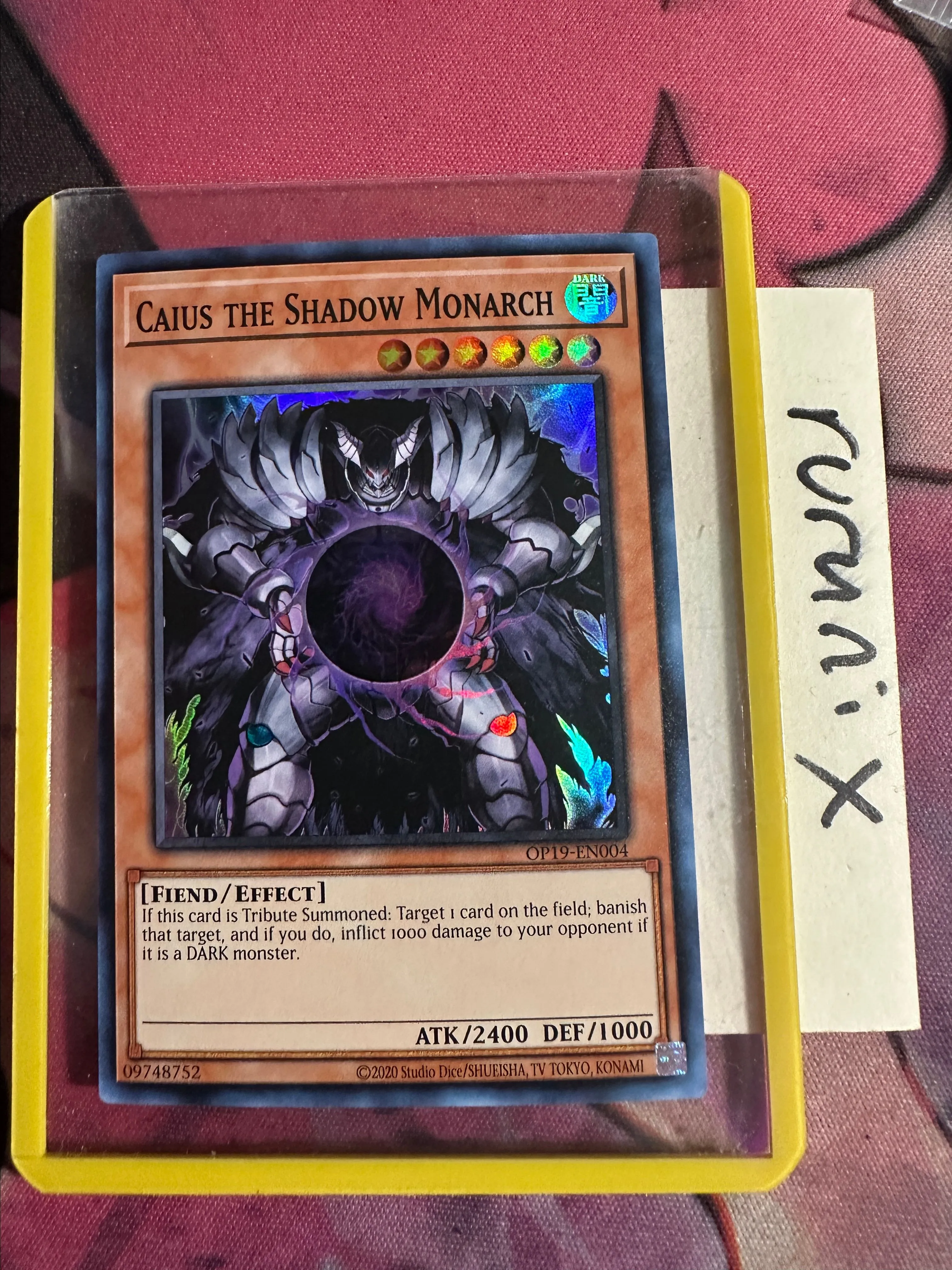 Yugioh Caius the Shadow Monarch OP19-EN004 Super Rare OTS Tournament Pack  19 (OP19)  Whatnot: Shop, Sell, Connect