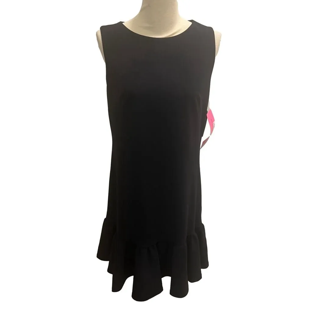 Product image for BETSEY JOHNSON Navy Ruffled Hem Scuba Dress NWT - Size 2 FLO6K29