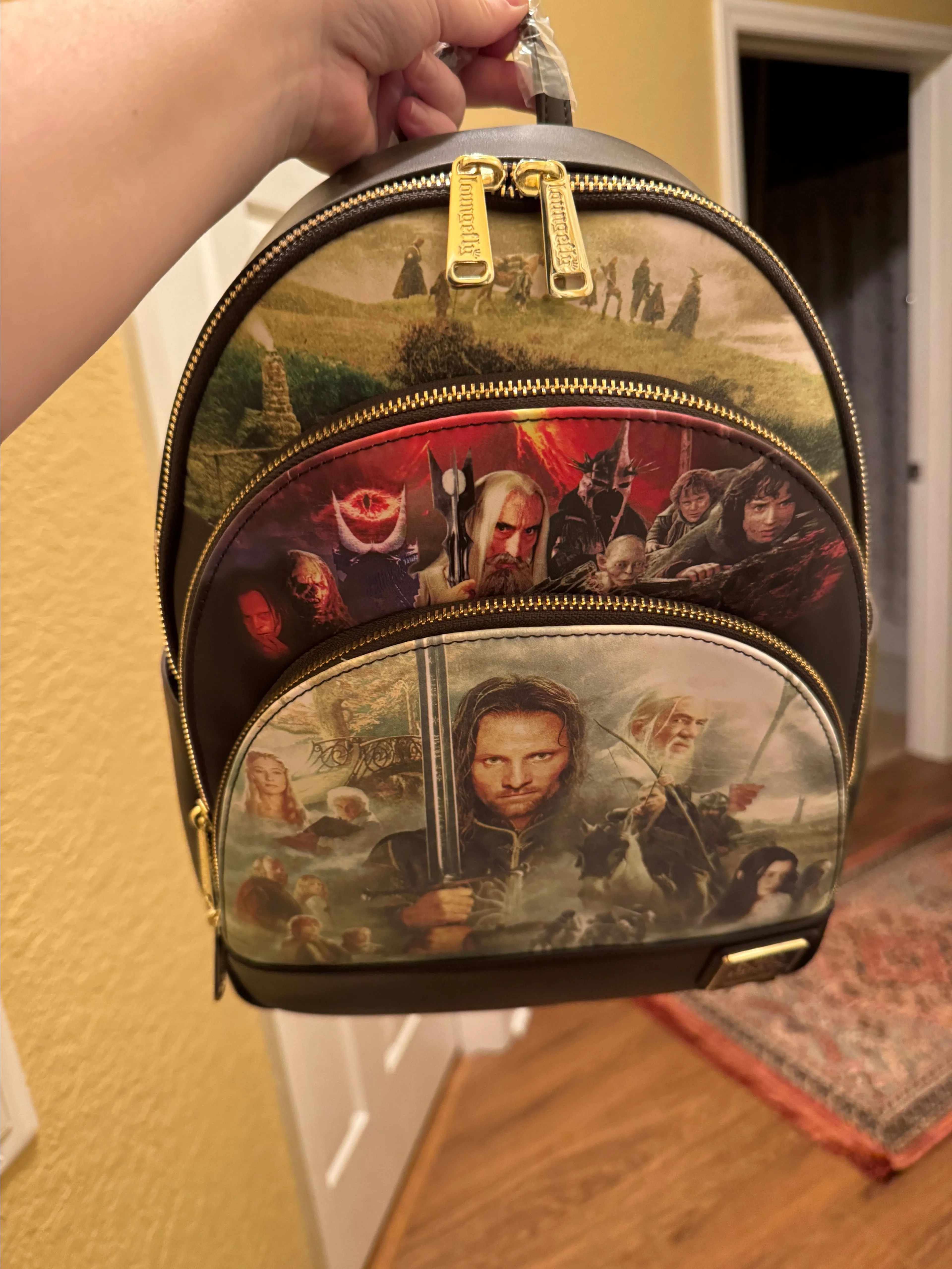 Product image for Loungefly Lord of the Rings Trilogy Mini Backpack LOTR Unisex