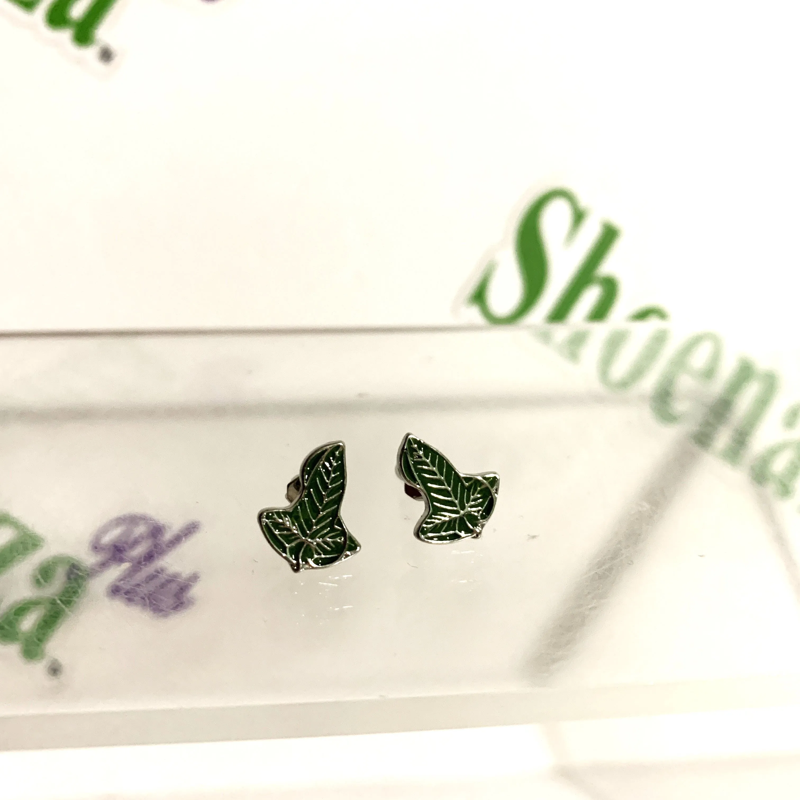 Product image for Neon Tuesday Earrings Lord Of The Rings Studs Lórien Leaf Jewelry Elves Hobbits