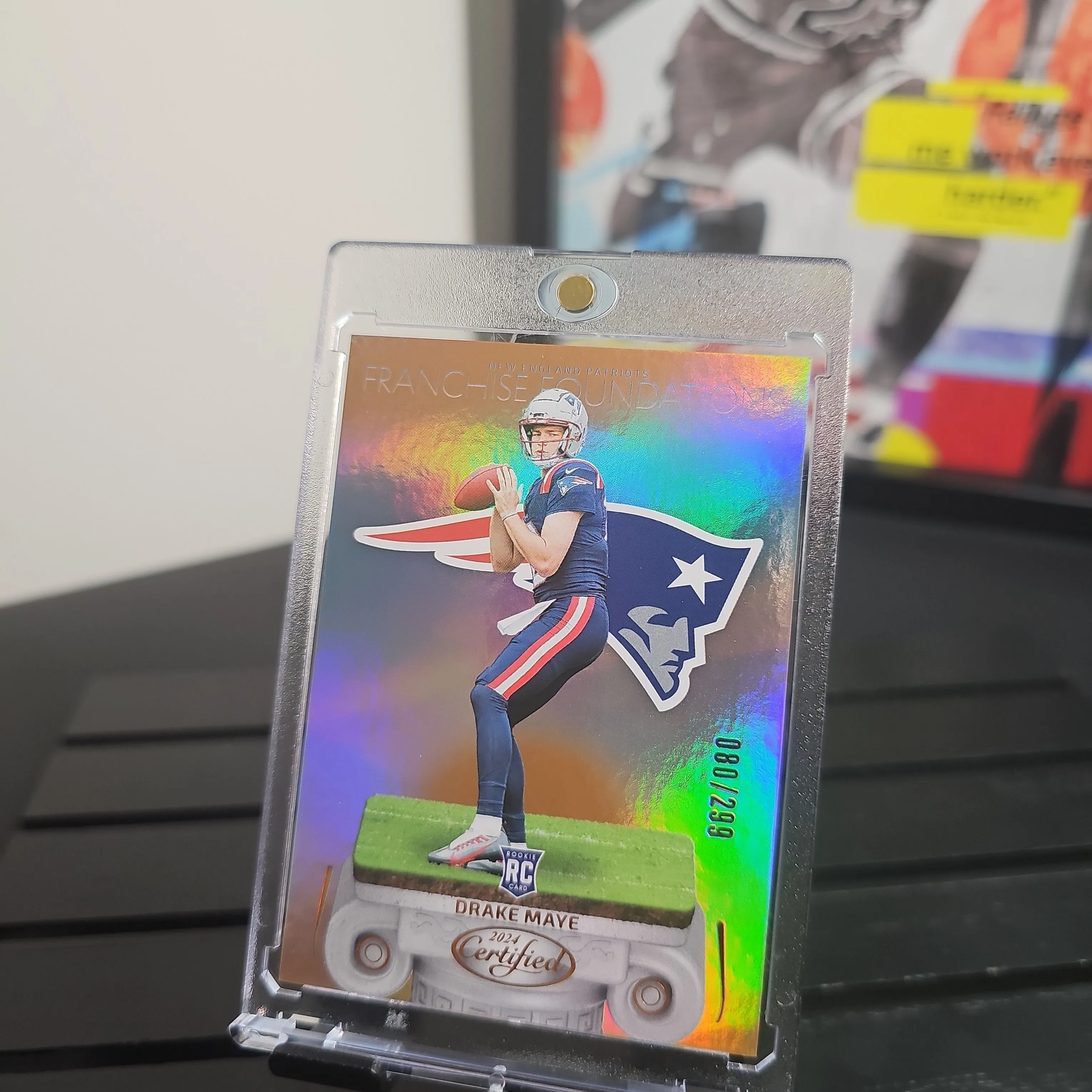 Product image for DRAKE MAYE 2024 Panini Certified Franchise Foundations Rookie #7 Patriots 80/299