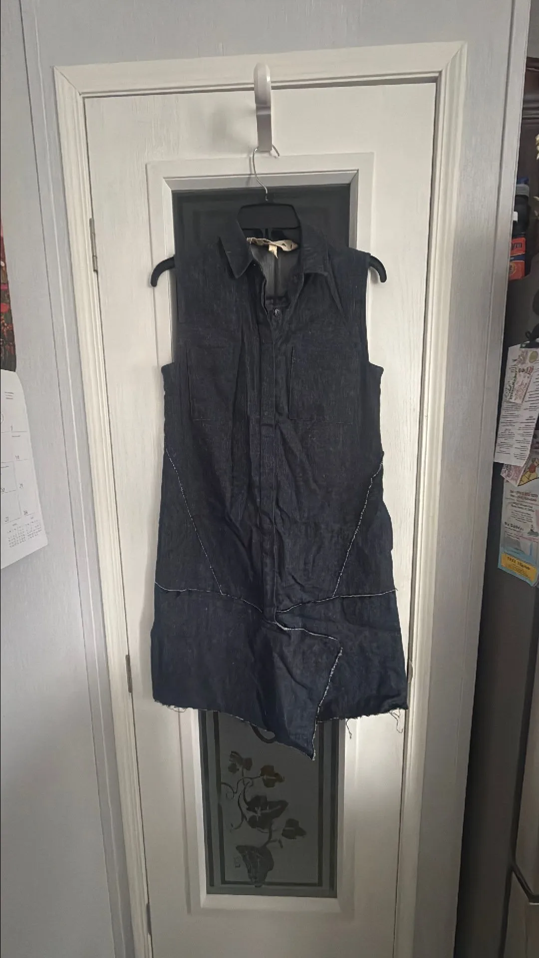 Product image for Schai sleeveless denim patchwork dress xs