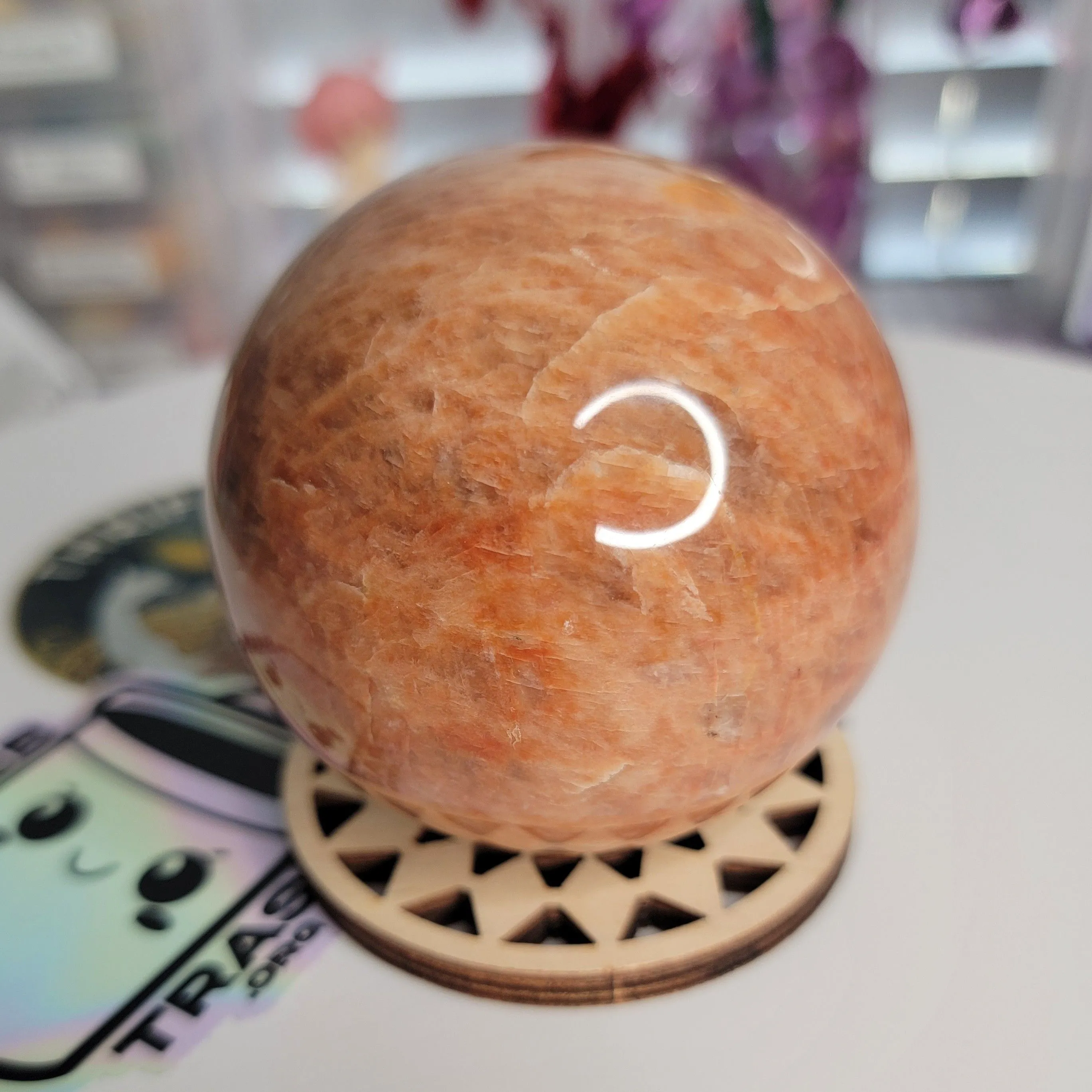 Product image for Peach Moonstone Sphere