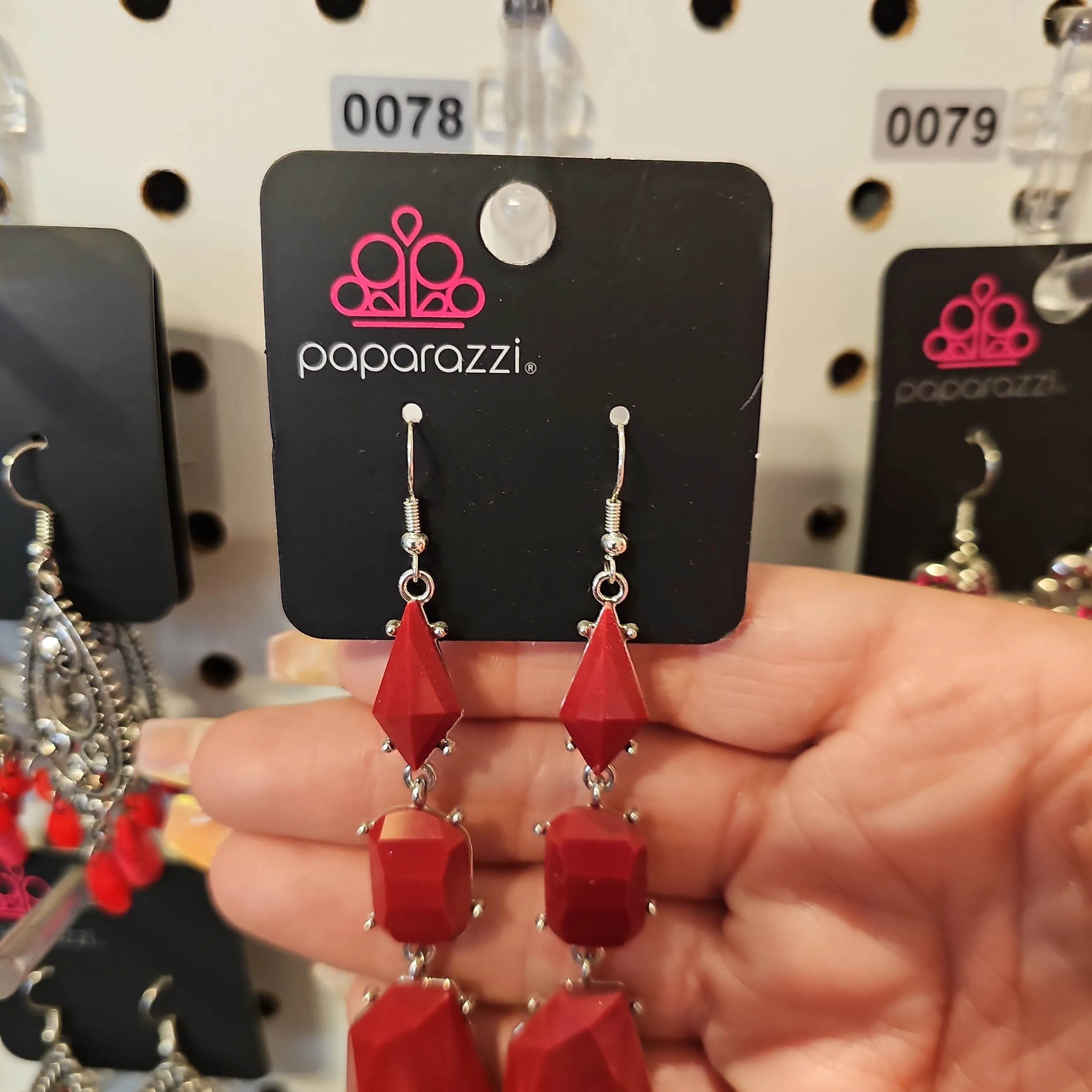 Product image for Red dangle earrings