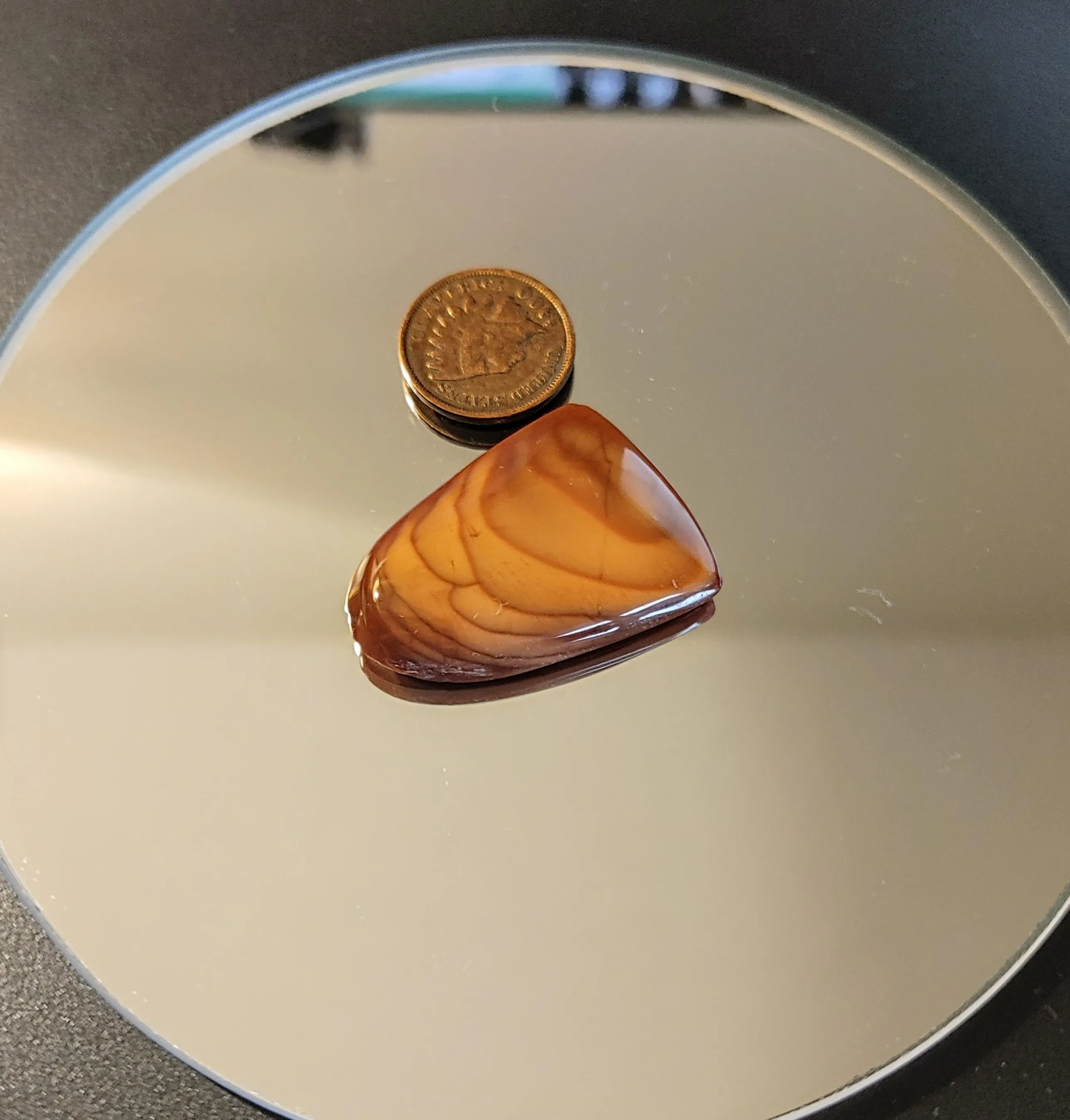 Product image for Polished Handcrafted 36x26mm 46.56ct Freeform Bruneau Jasper Cabochon