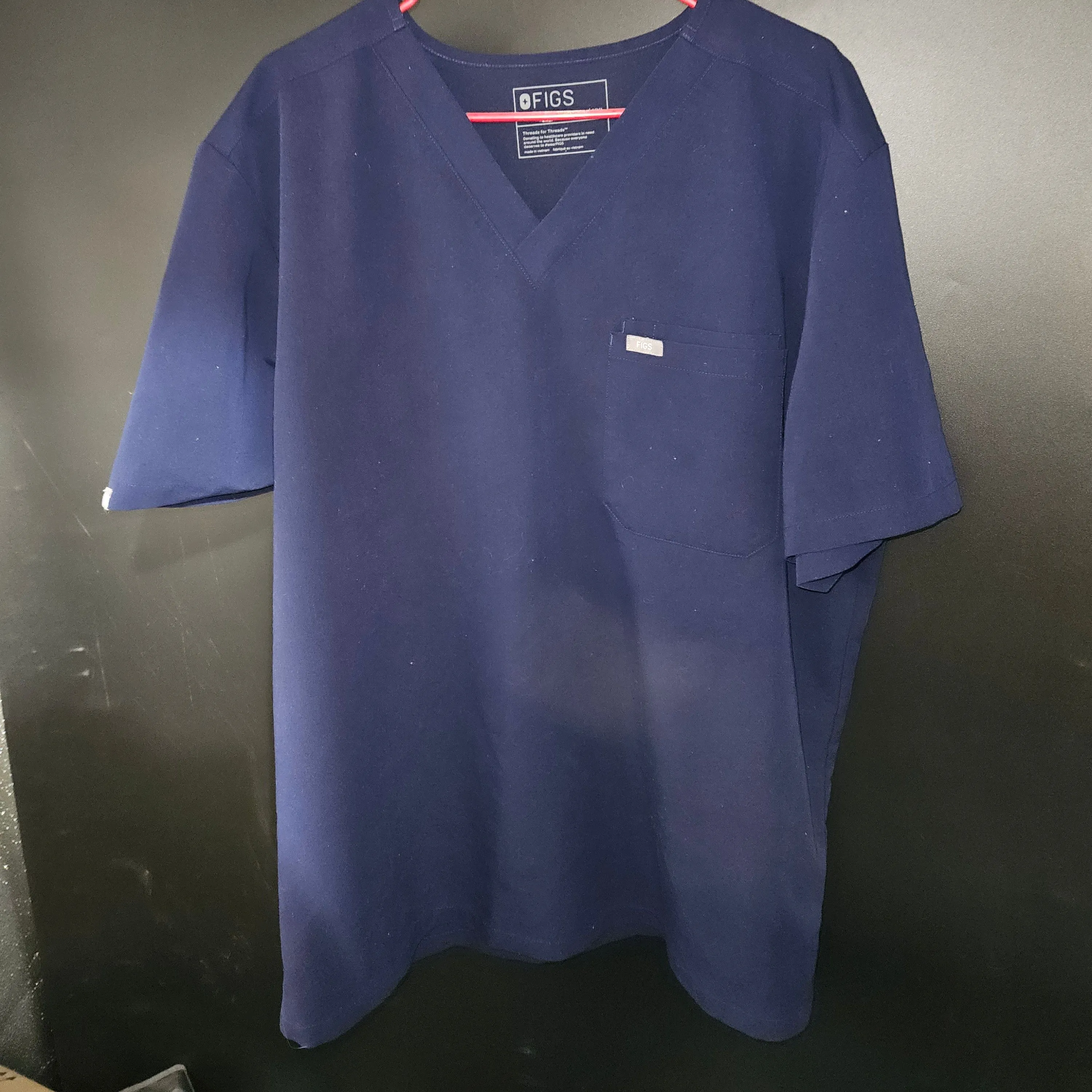 Product image for fig navy scrub top 